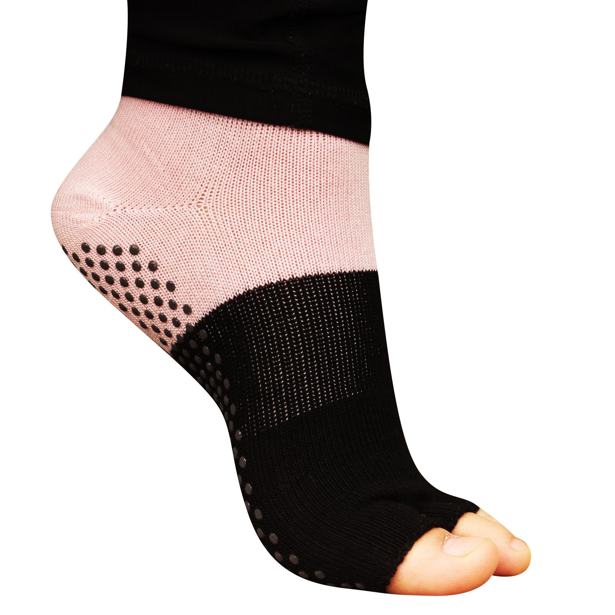 Non-Slip Toeless Yoga Socks for Women - 3 Pairs Breathable Rayon Bamboo Fiber Socks for Yoga, Barre & Pilates - Perfect for Home Workouts, Studio Classes and Relaxation