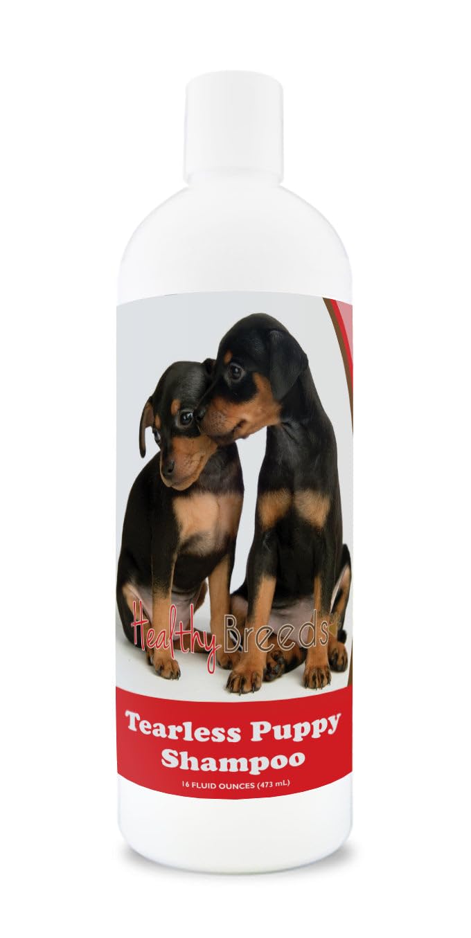 Healthy Breeds Miniature Pinscher Tearless Puppy Shampoo - 16 oz Gentle Hypoallergenic Dog Wash for Sensitive Skin - Perfect for Bath Time & Grooming