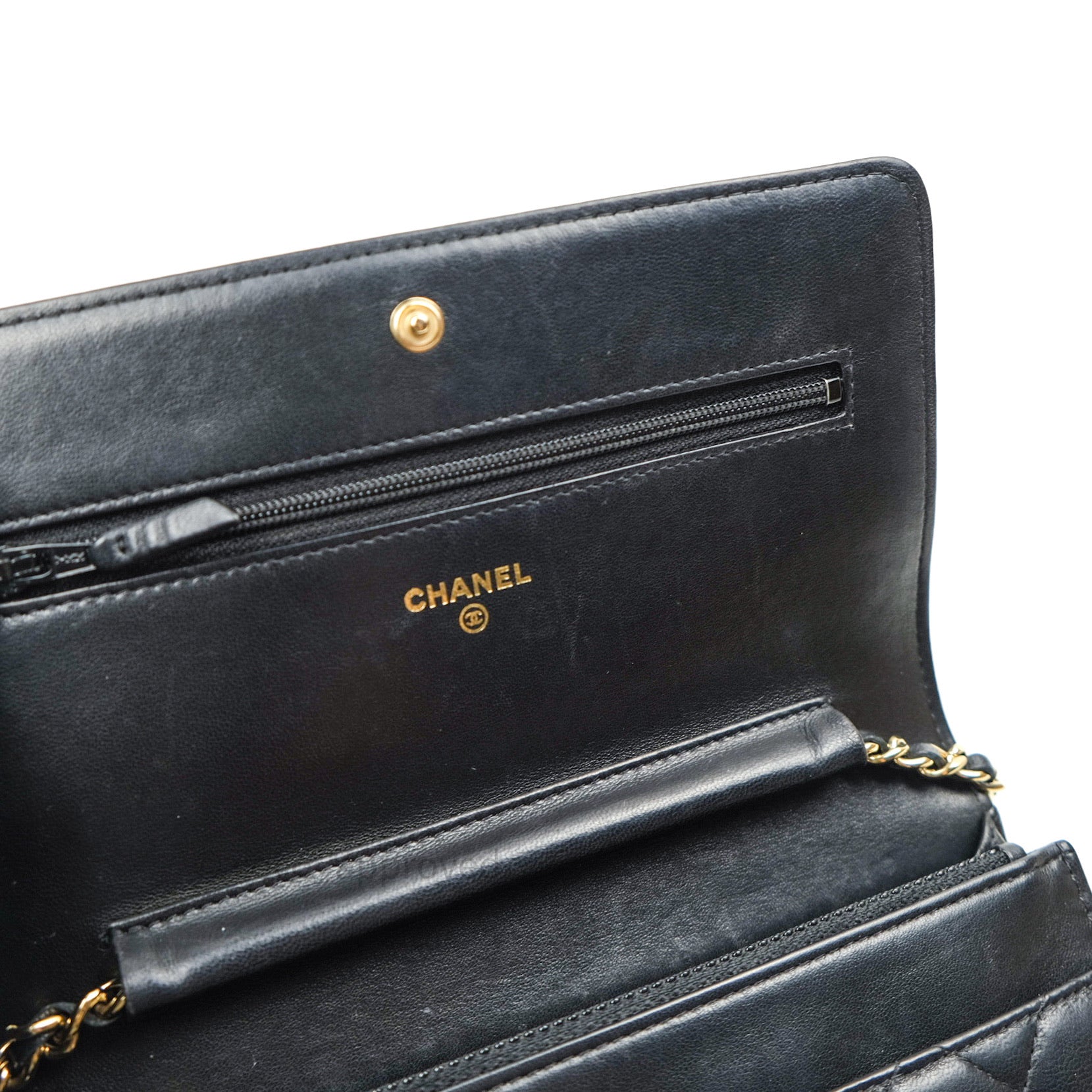 Chanel Boy Wallet on Chain WOC Black Lambskin Gold Hardware - Luxury Crossbody Bag for Women, Perfect for Evening Parties & Daily Use