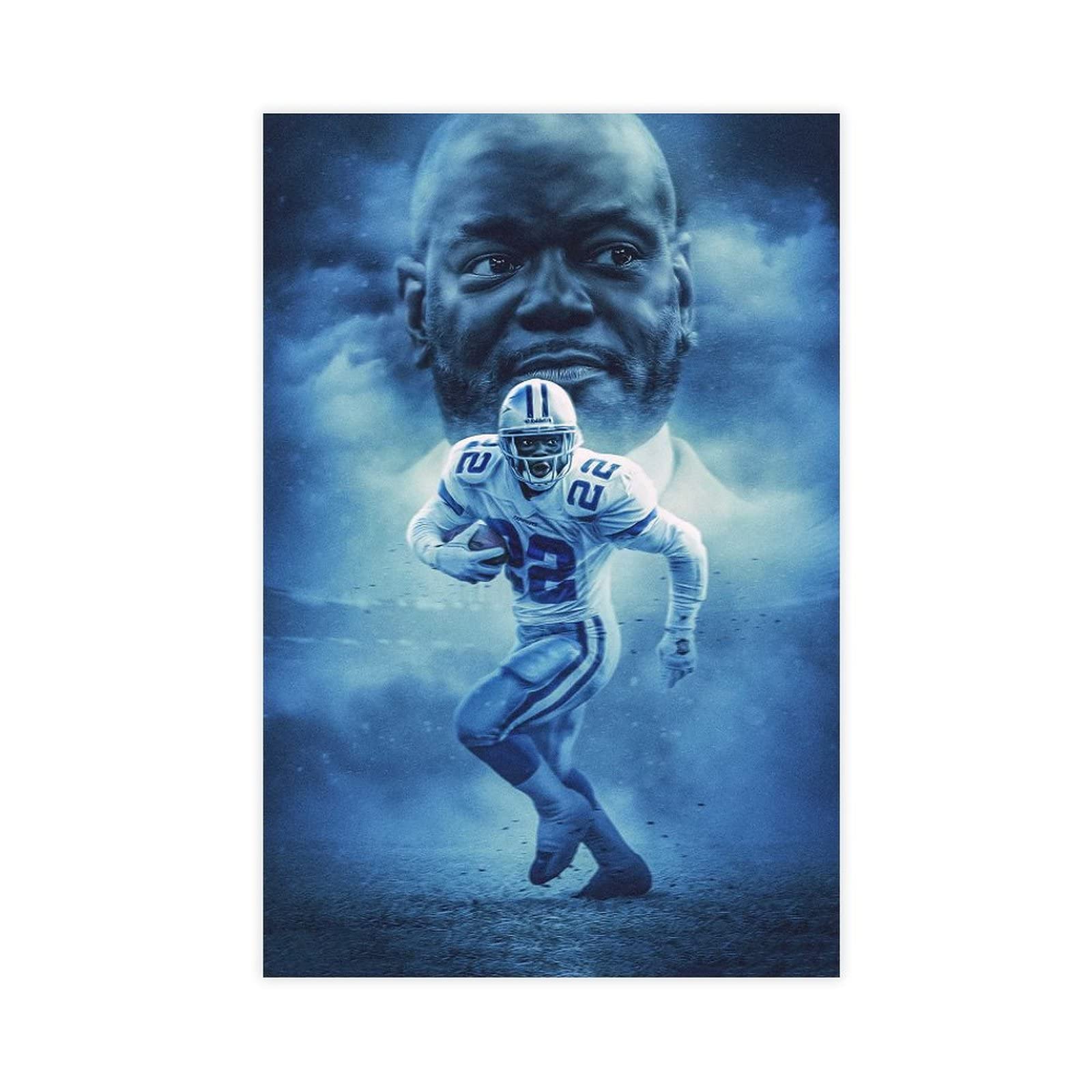 Emmitt Smith Canvas Poster - 24x36 Inch (60x90cm) NFL Sports Wall Art, Unframed Decor for Bedroom, Office & Man Cave - Perfect Gift for Football Fans & Dallas Cowboys Lovers