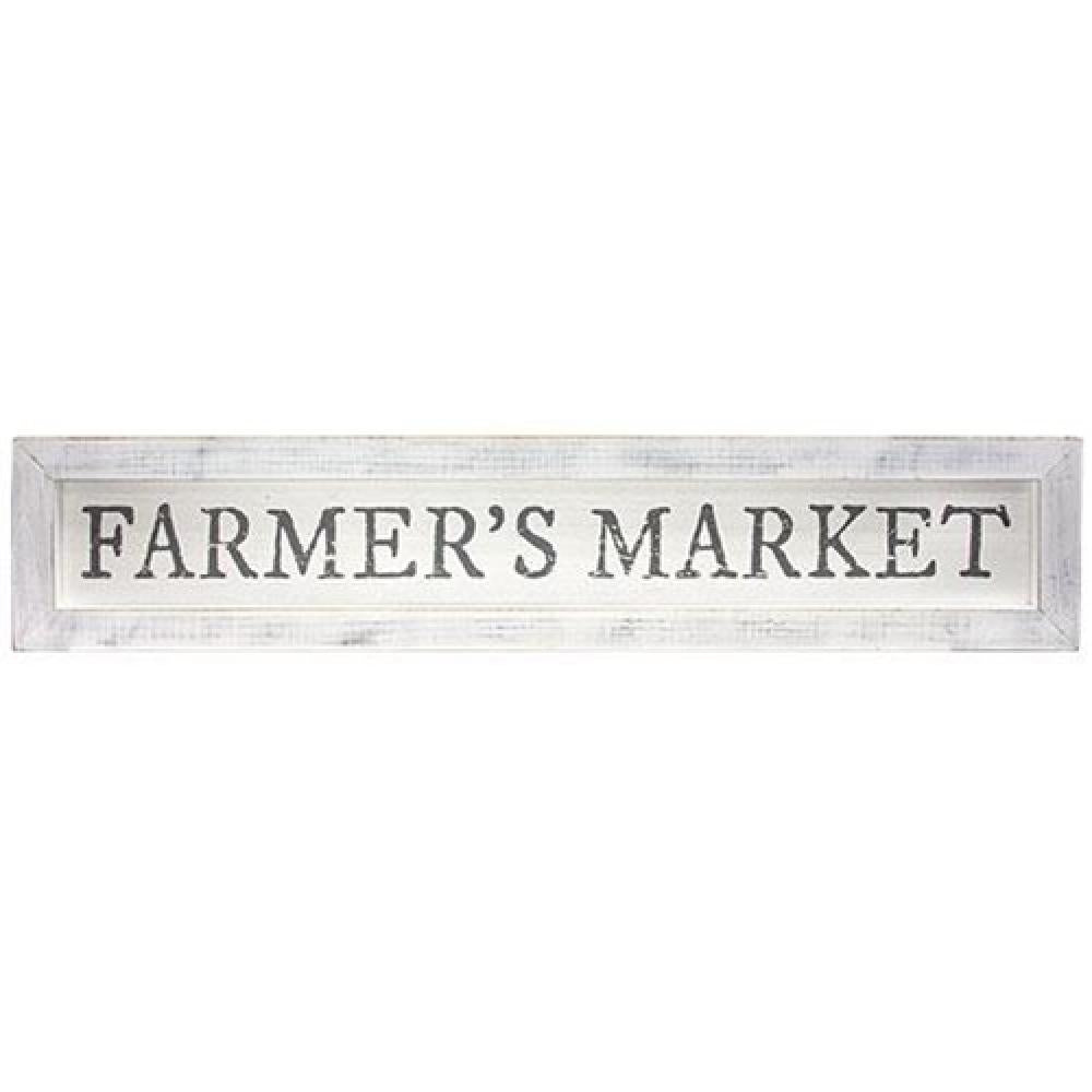 Farmhouse Decor White Framed Sign - Rustic Wooden Wall Art for Kitchen, Dining Room & Farmhouse Style Home Decor