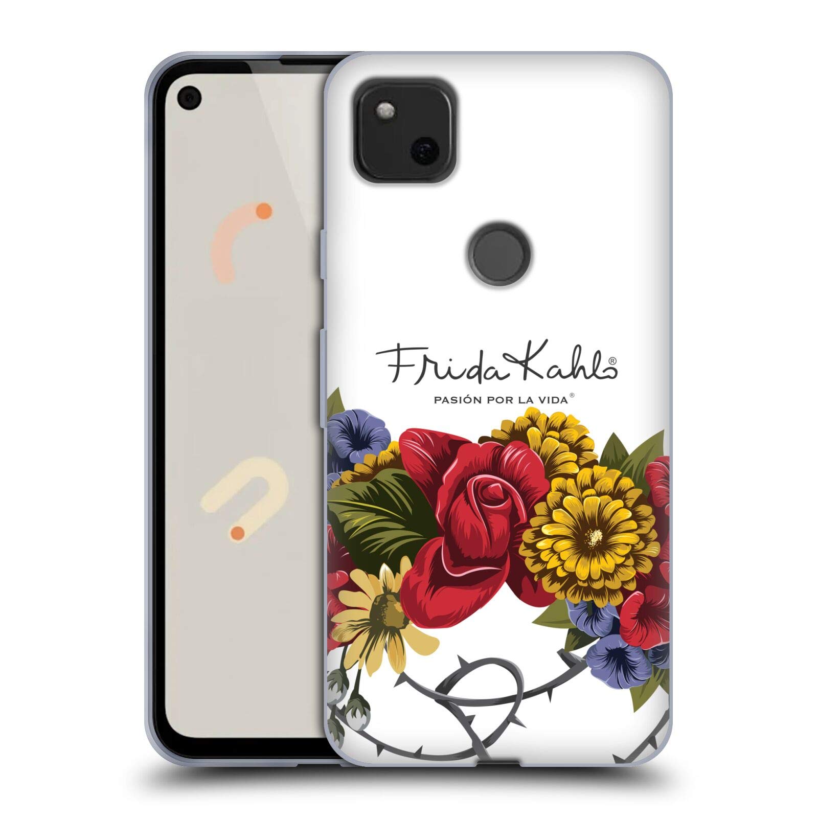 Frida Kahlo Floral Soft Gel Case for Google Pixel 4a - Stylish Phone Protection