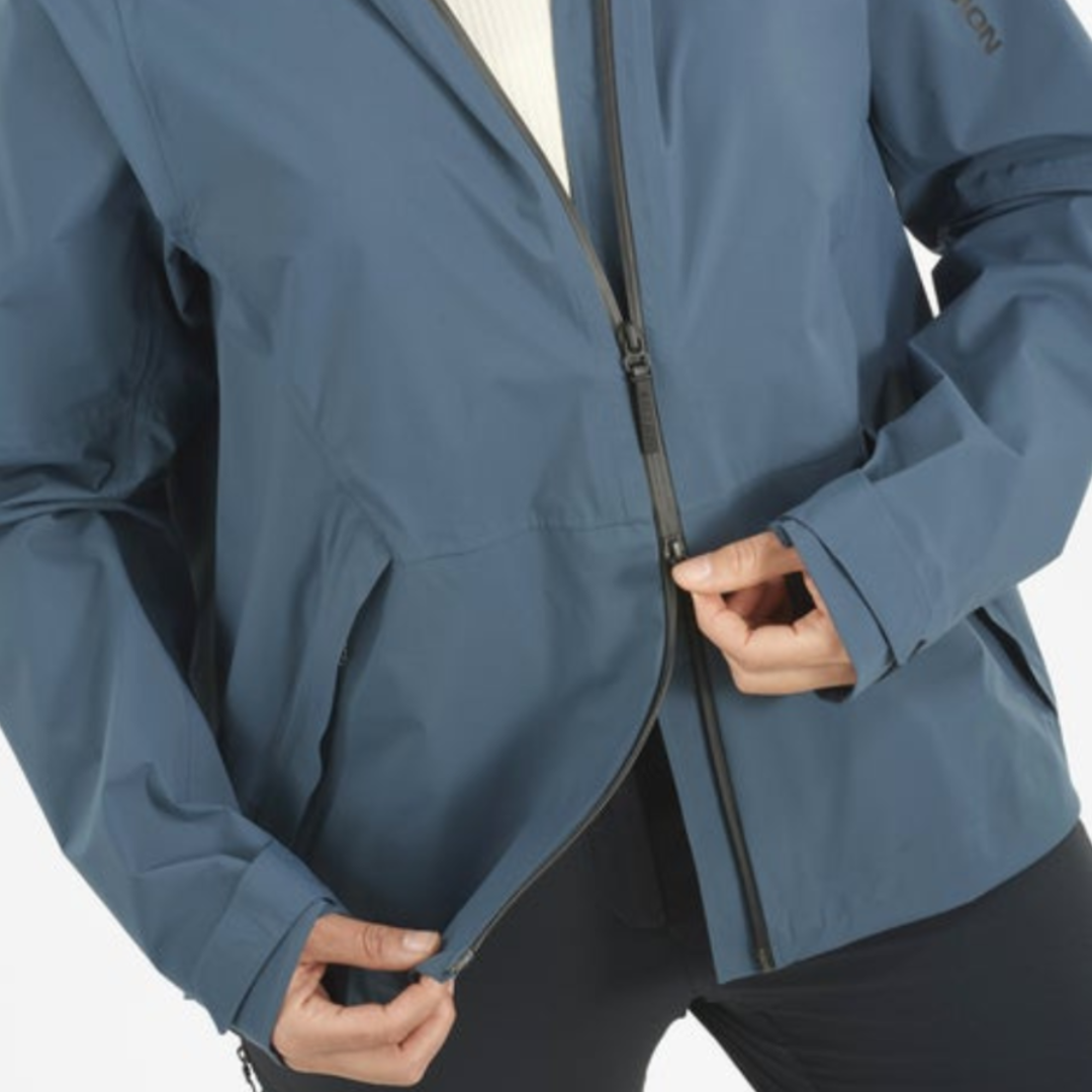 Salomon Women's Outerpath 2.5L Waterproof Hiking Jacket - Lightweight Raincoat for Outdoor Adventures & Trail Running