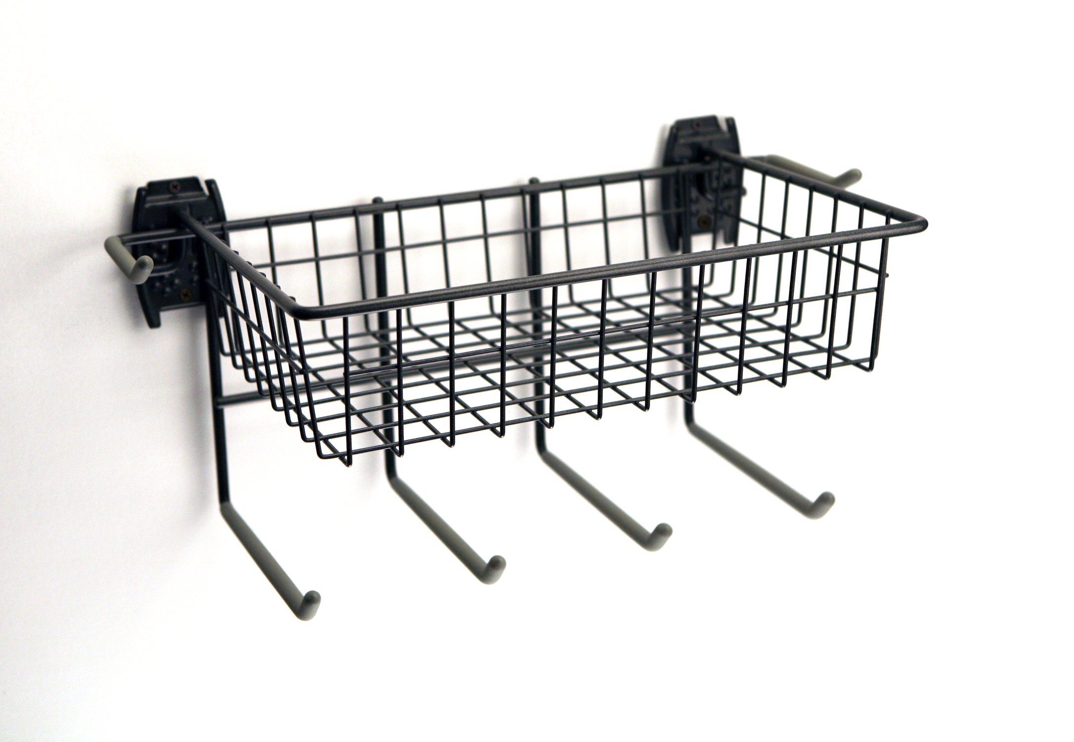 Skateboard Storage Rack with Basket - Wall Mounted Activity Organizer for Skateboards, Scooters & Sports Gear - Perfect for Garage, Bedroom & Playroom Organization