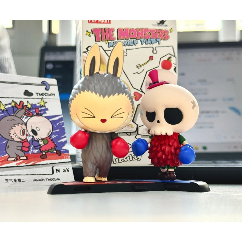 Labubu The Monsters Mischief Diary Series - Angry Tuesday Collectible Figure Toy for Display & Gifts | Perfect for Anime Fans, Kawaii Decor, and Pop Culture Collectors