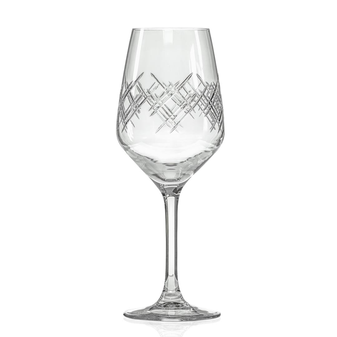 Premium Argyle 10.75oz White Wine Glasses Set of 2 - Elegant Crystal Stemware for Chardonnay, Riesling & Sauvignon Blanc - Perfect for Dinner Parties, Weddings & Romantic Evenings
