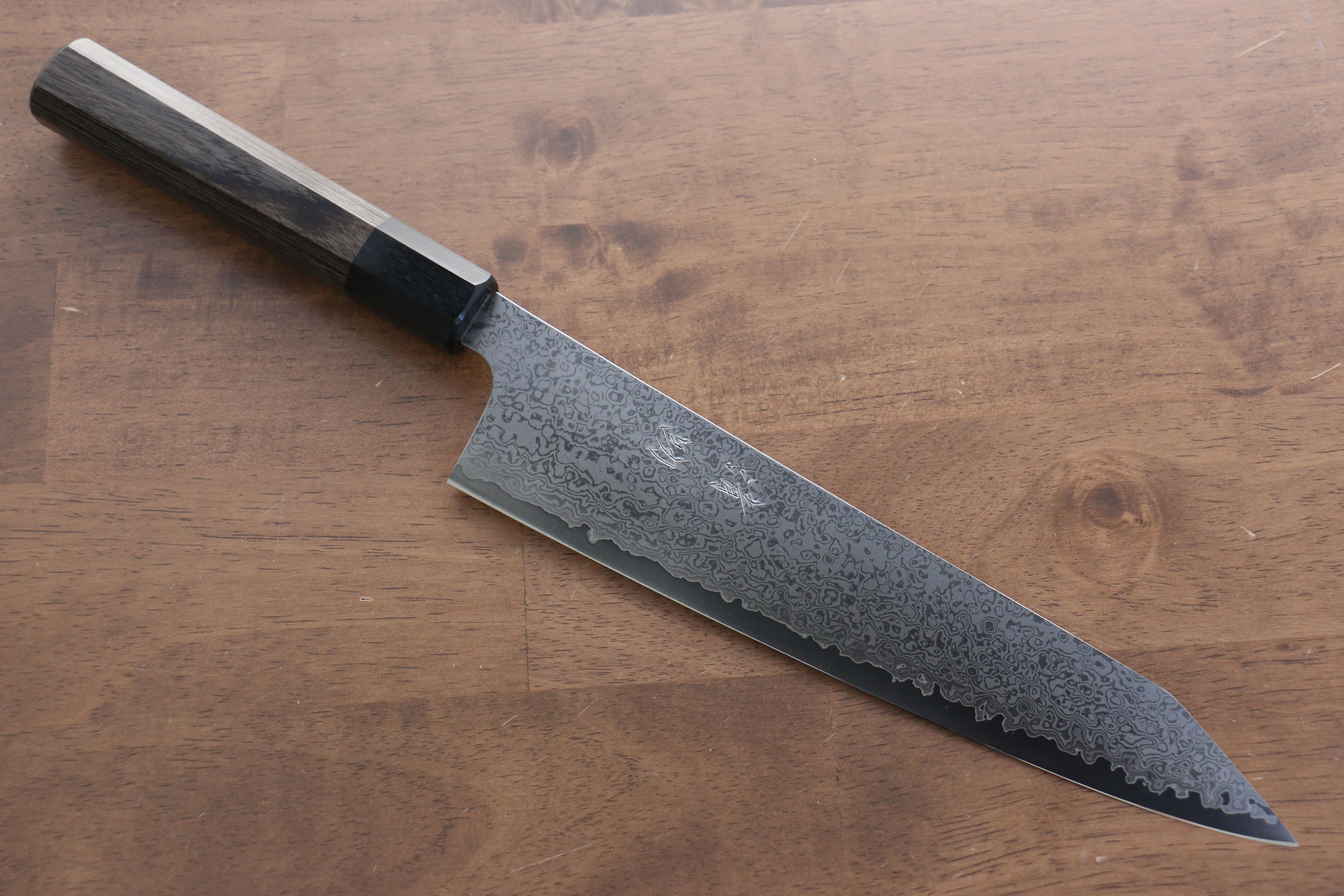 Premium Seisuke VG10 33-Layer Damascus Kiritsuke Gyuto Knife 240mm - Gray Pakka Wood Handle - Japanese Chef Knife for Slicing, Dicing & Precision Cooking