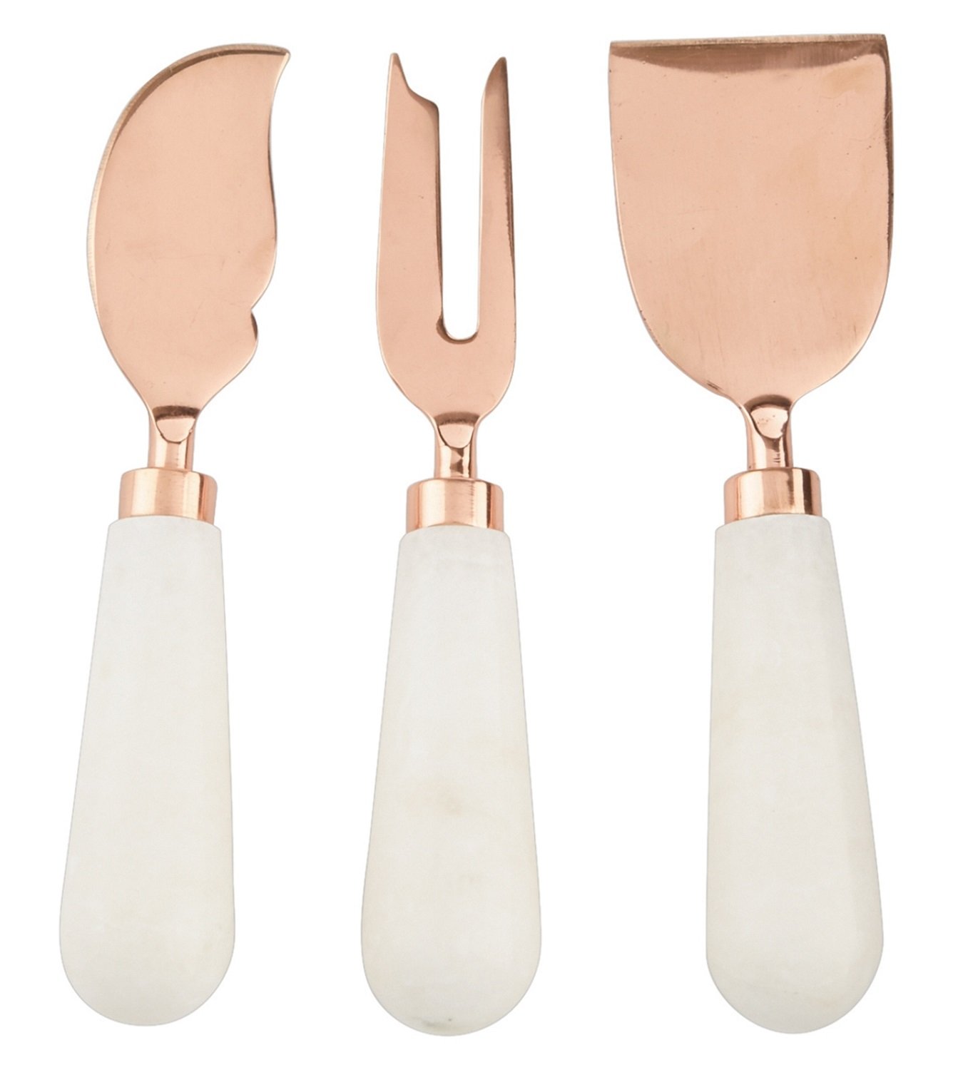 Premium Copper & Marble Cheese Board Set - 3-Piece Elegant Serving Utensils for Charcuterie, Wine Parties & Gourmet Entertaining - Rustic Kitchen Tools for Cheese Lovers & Hosting Gifts