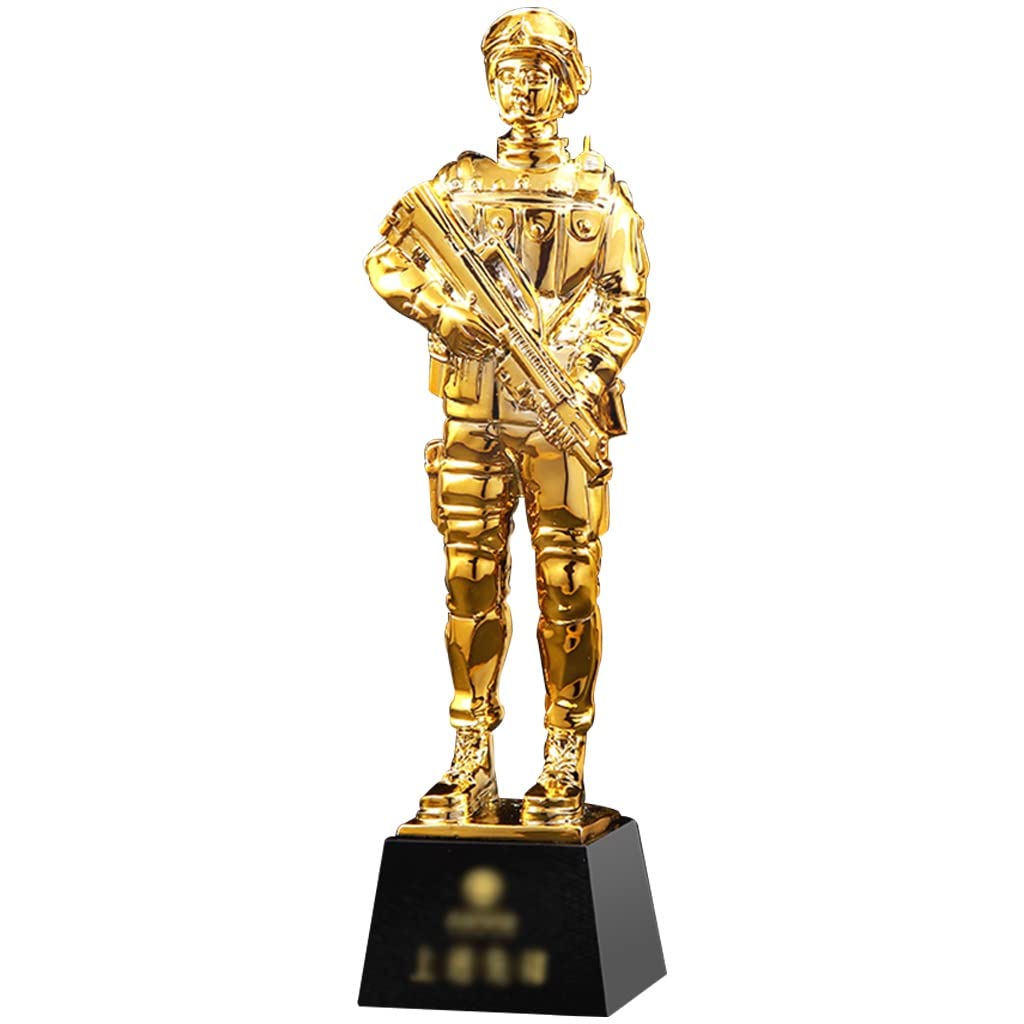 BOFANGSM Bulk Resin Award Trophies - Military Honor Cups for Veterans, Excellent Soldier Plated Trophy for Office Decoration, Commemorative Gifts for Comrades | Perfect for Military Ceremonies, Office Awards & Veteran Appreciation Events