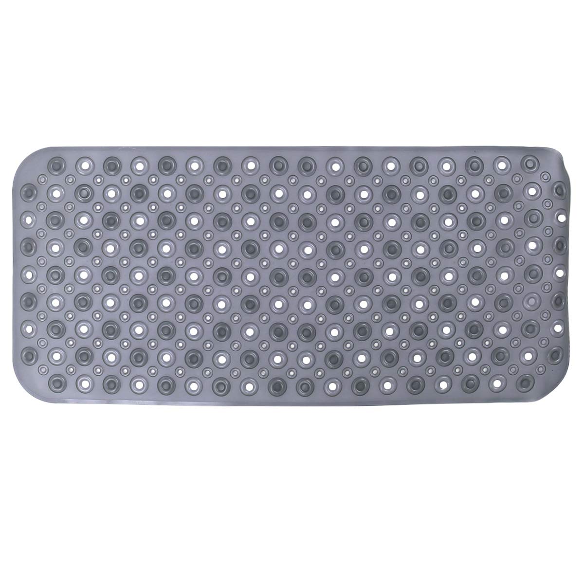 **Non-Slip PVC Bathtub Mat with Massage Feet - Grey Bathroom Floor Mat, Drainage Shower Mat, Washable & Skid-Proof for Bath, Shower, and Spa - Perfect for Bathroom Safety and Comfort**
