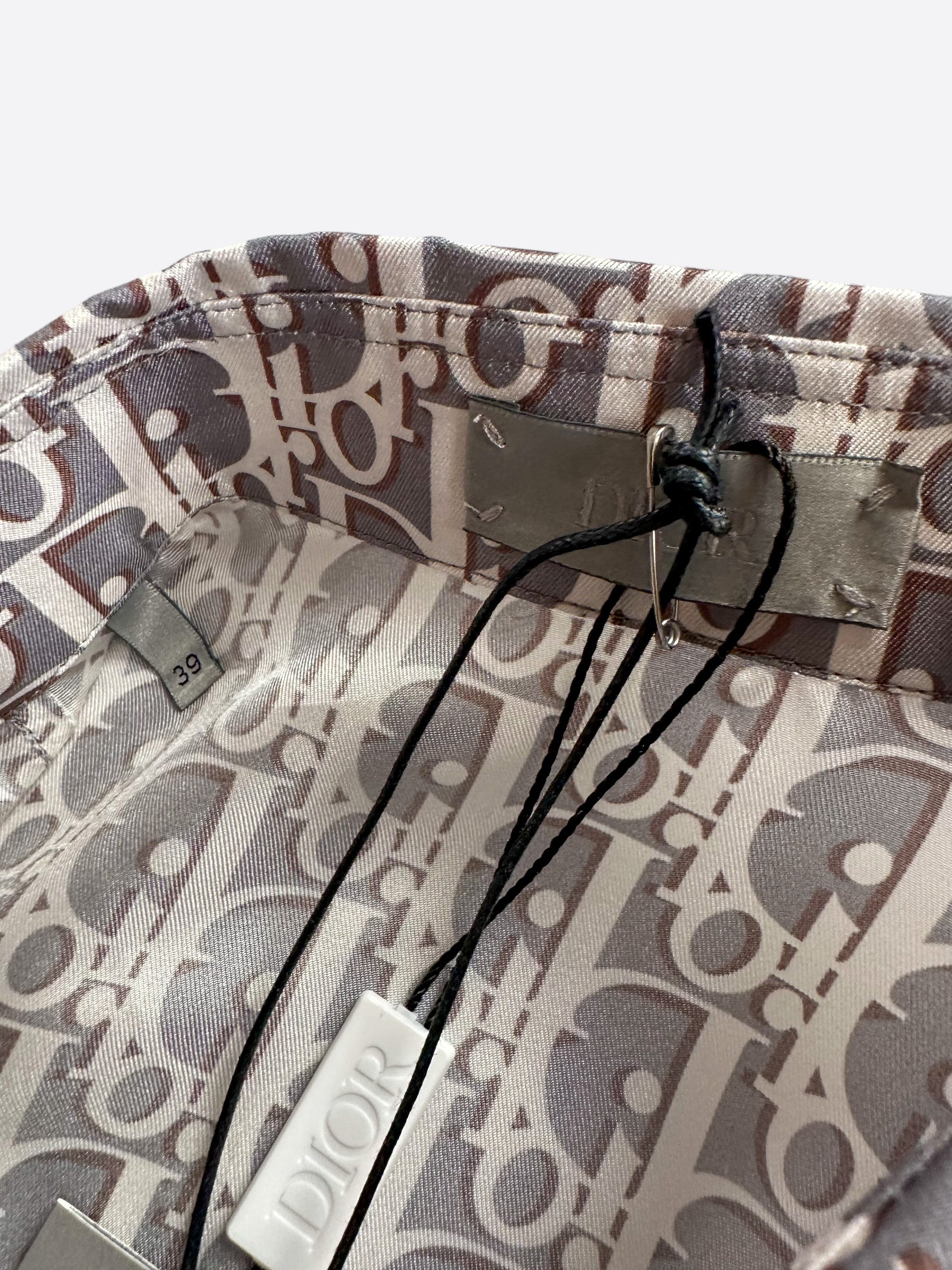 Dior Grey Oblique Silk Button Up Shirt for Men - Luxury Designer Dress Shirt for Business & Formal Occasions