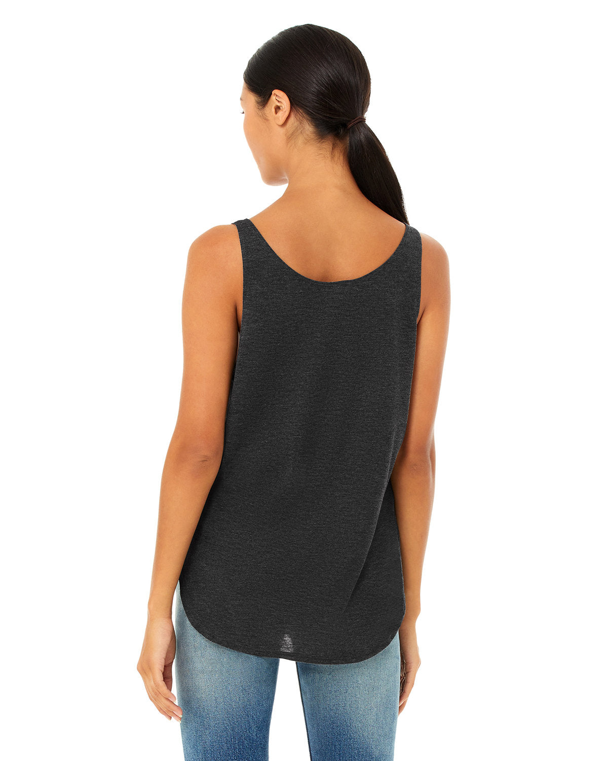 Bella + Canvas B8802 Women's Flowy Side Slit Tank Top - Soft & Breathable Casual Tee for Summer, Yoga, and Beach Wear