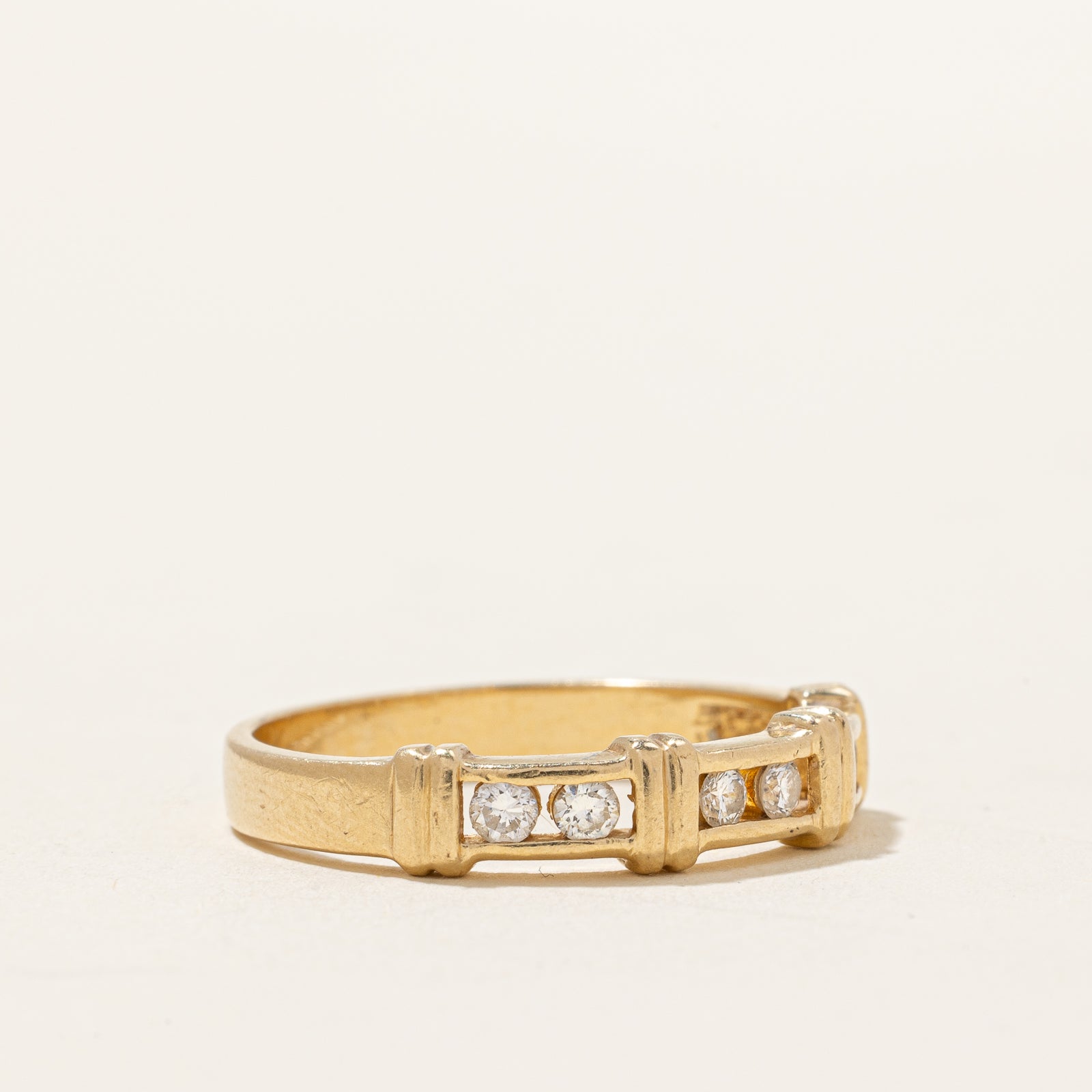 0.15ctw Six Stone Diamond Ring - Size 7 | Elegant Wedding Band, Anniversary Gift, or Everyday Luxury Jewelry for Women
