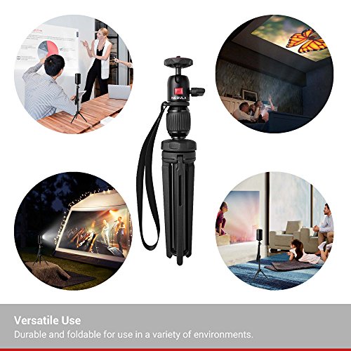 Nebula Adjustable Aluminum Alloy Tripod Stand - Compact & Portable Projector Stand with Universal Mount & Swivel Ball Head - Compatible with Capsule 3, Capsule 3 Laser, Capsule Air - Perfect for Home Theater, Outdoor Movie Nights & Office Presentations