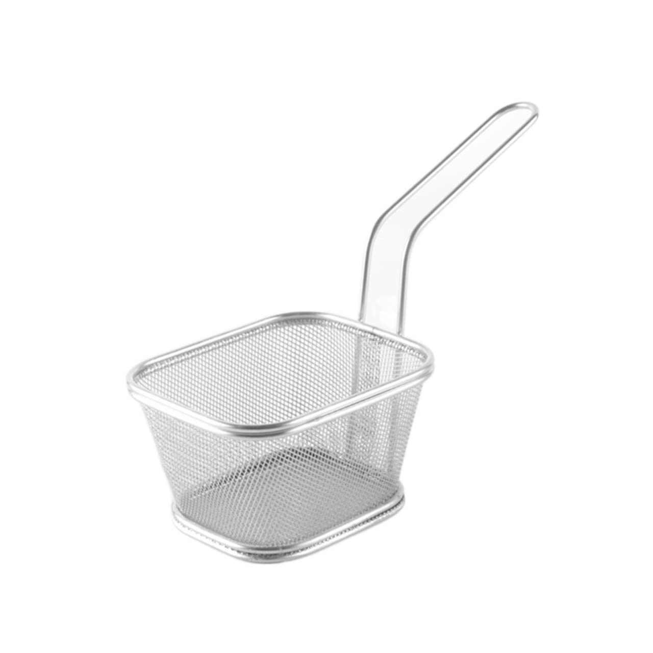 Stainless Steel French Fry Basket - Deep Fryer Basket for Chips, Snacks & More - Restaurant & Home Kitchen Cooking Tool - Perfect for Frying, Draining & Serving (Color Options)