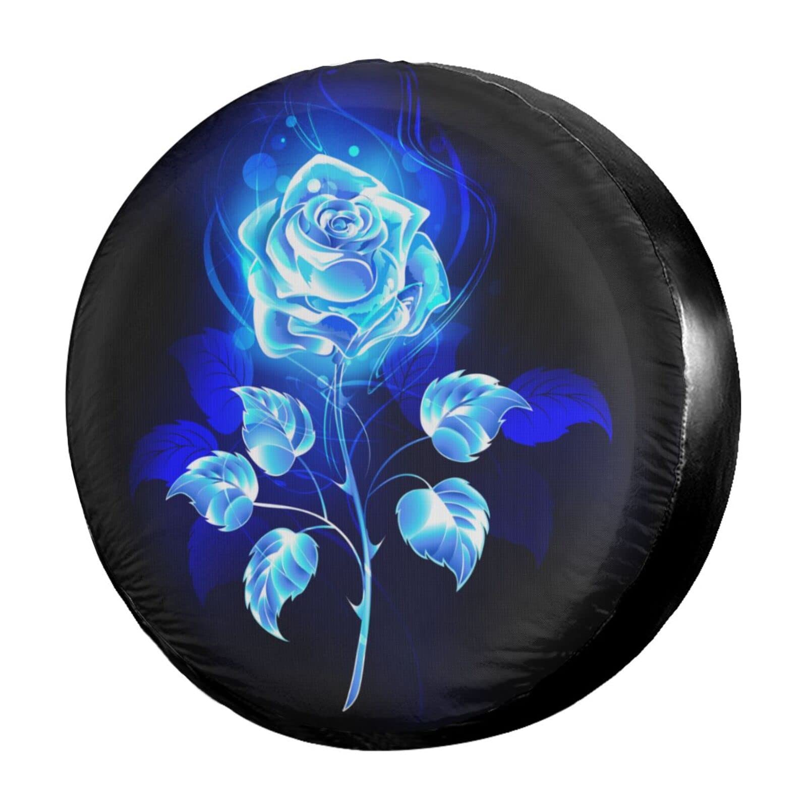 Blue Rose Spare Tire Cover - 16 Inch Dust-Proof Wheel Protector for Trailers, RVs, SUVs & Vehicles | Perfect for Outdoor Travel & Road Trips