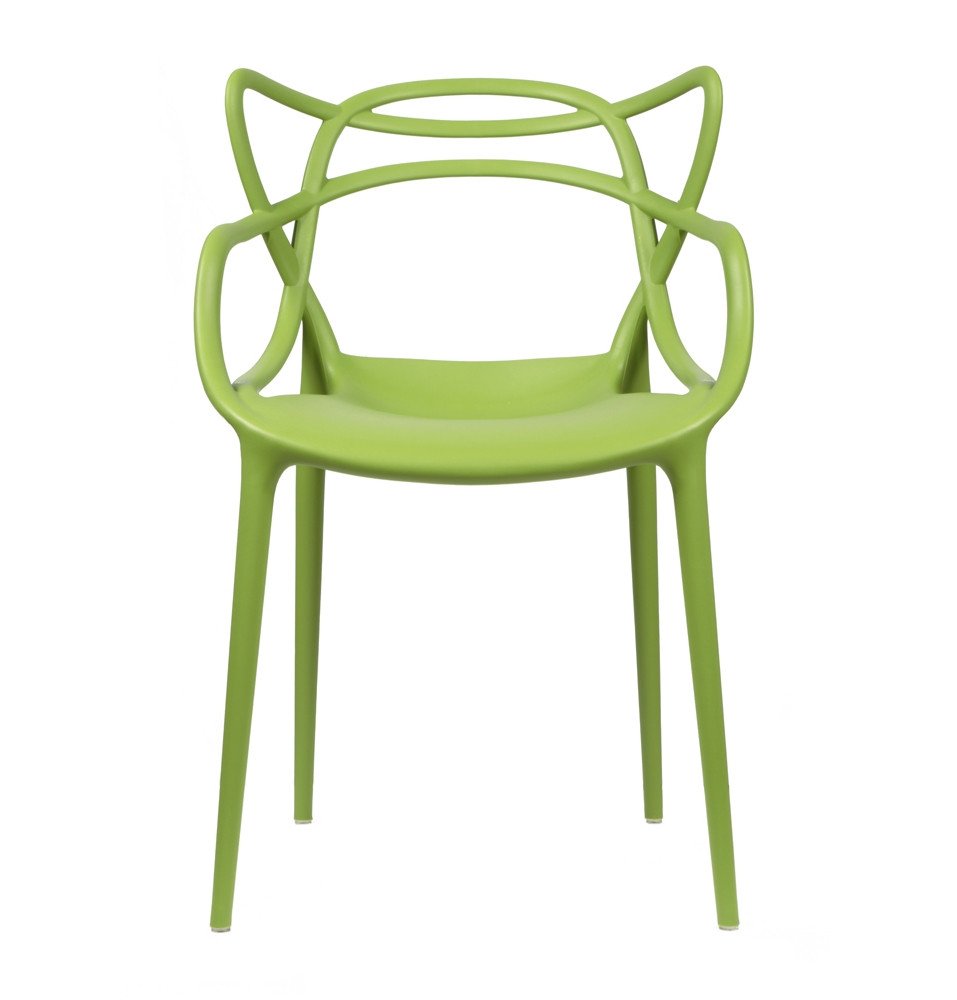 2xhome - Set of 8 Modern Green Dining Chairs, Contemporary Designer Armchairs for Home, Office, Kitchen, Living Room & Outdoor Use - Perfect for Dining, Working, Lounging on Patio or Balcony