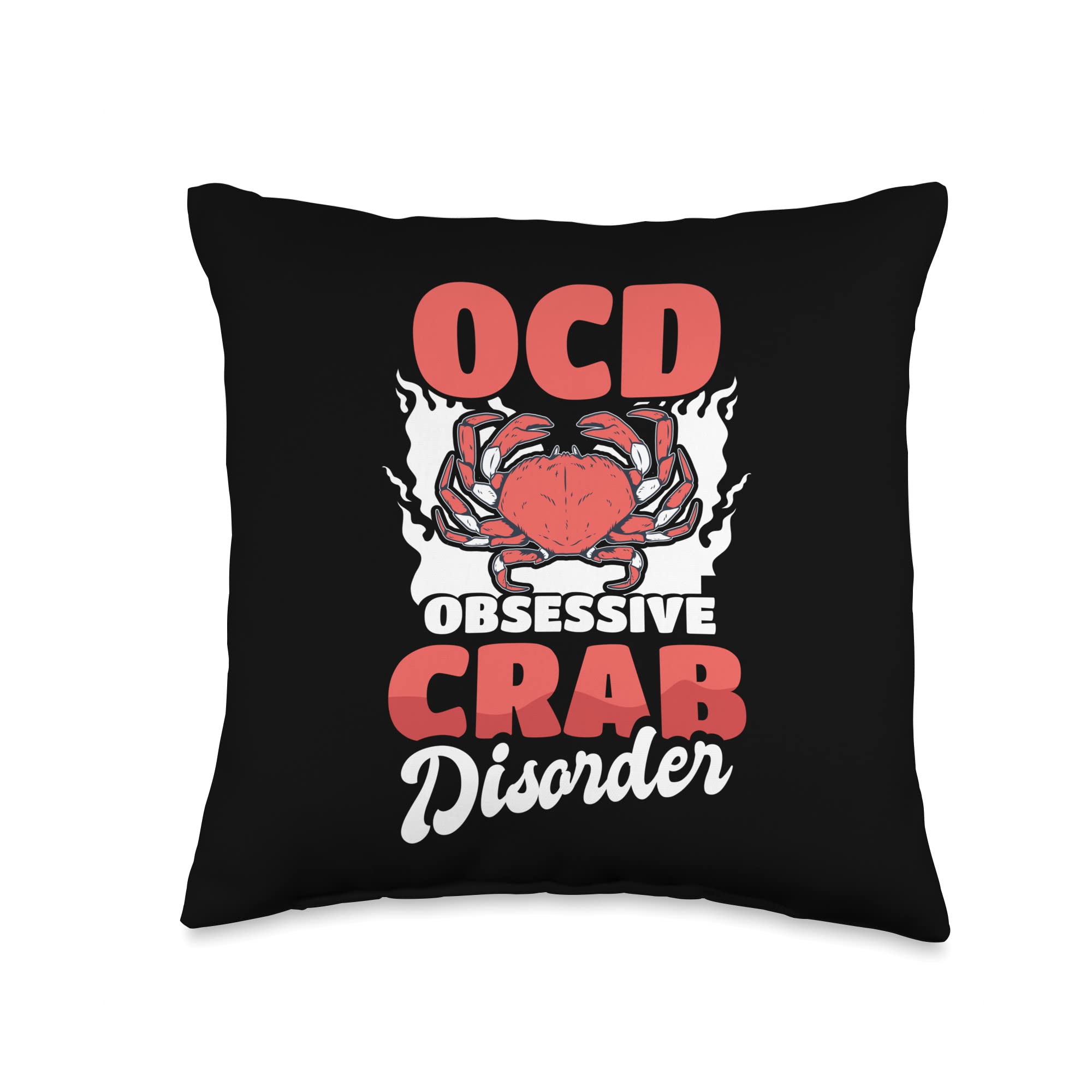 Funny Crab Lover Pillow 16x16 - Seafood Decor Gift for Crabbing Enthusiasts - Home & Boat Decor