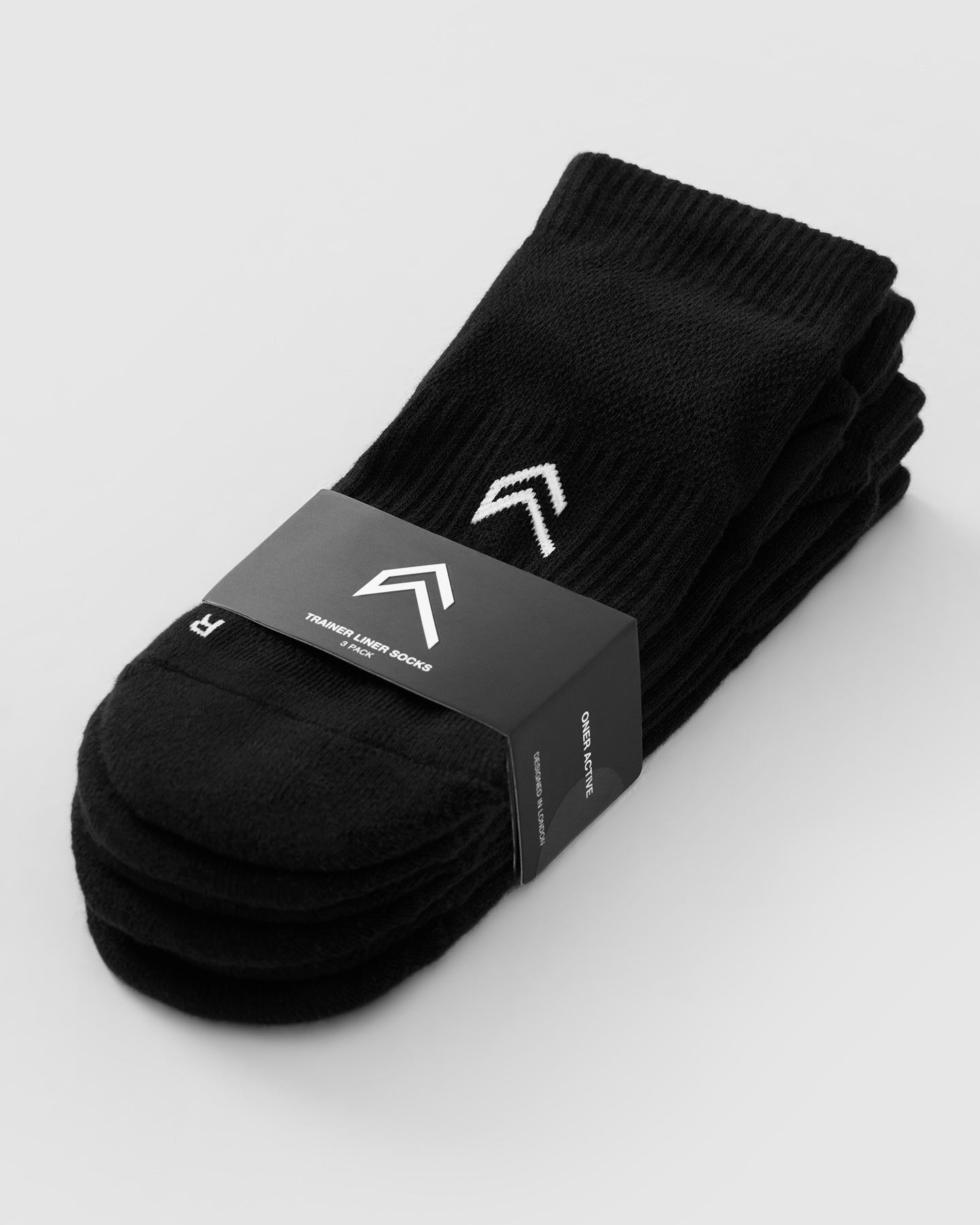 **Breathable Trainer Liner Socks 3-Pack - Moisture-Wicking & Odor-Resistant for Running, Hiking & Gym Workouts (Black)**
