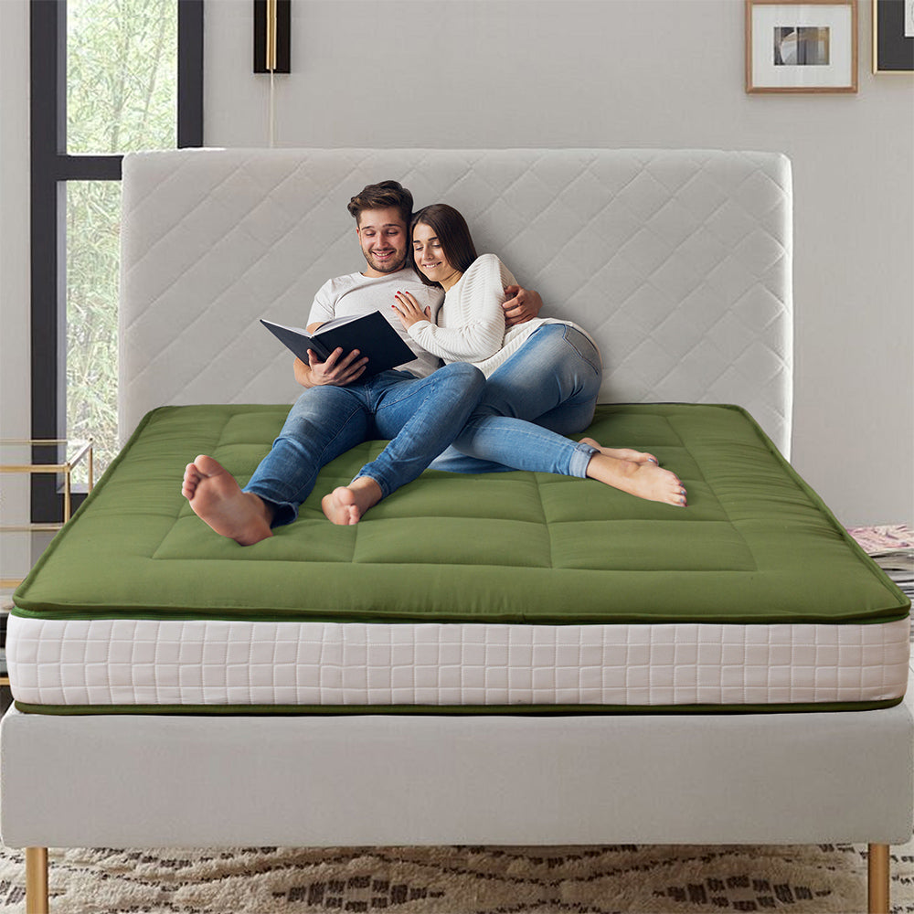 SereneComfort Premium FeatherTouch 6-Inch Futon Mattress - Green Memory Foam Sofa Bed Mattress for Guest Room, Dorm & Small Spaces | Ultra Soft & Supportive | CertiPUR-US Certified