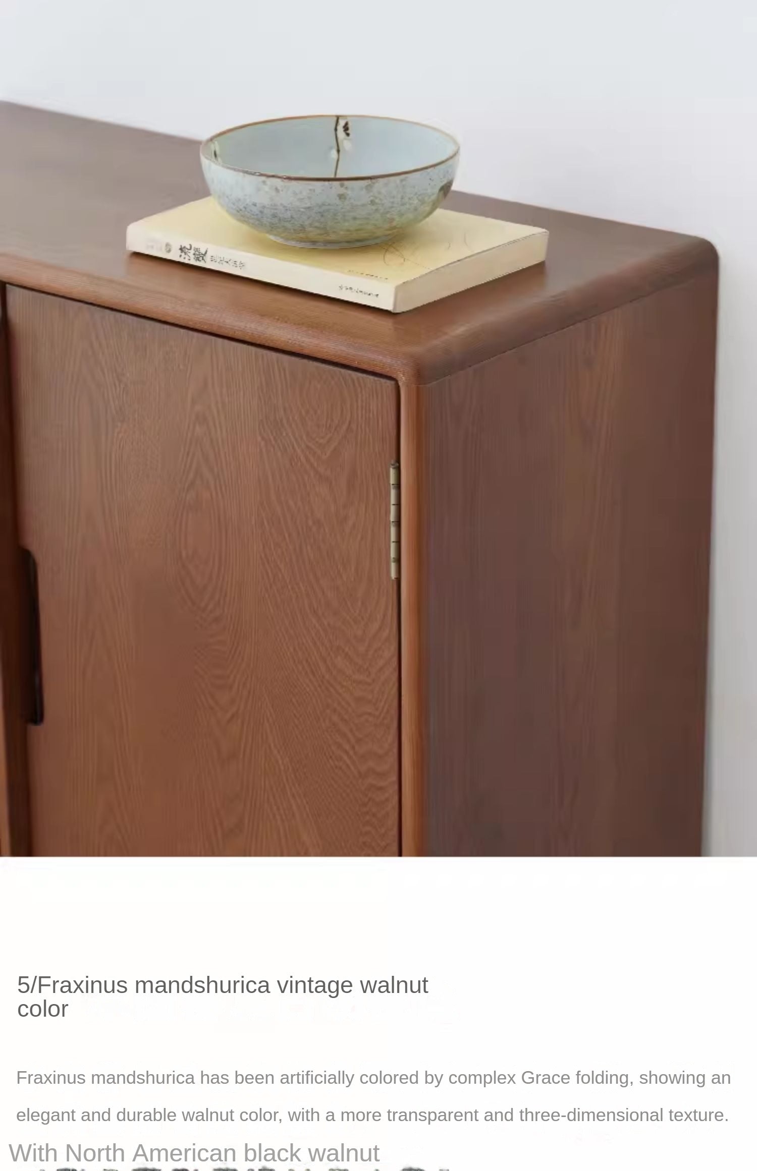 Black Walnut and Ash Wood 2-Door Shoe Cabinet for Entryway - Stylish Shoe Storage Organizer for Hallway, Mudroom, or Apartment Entrance