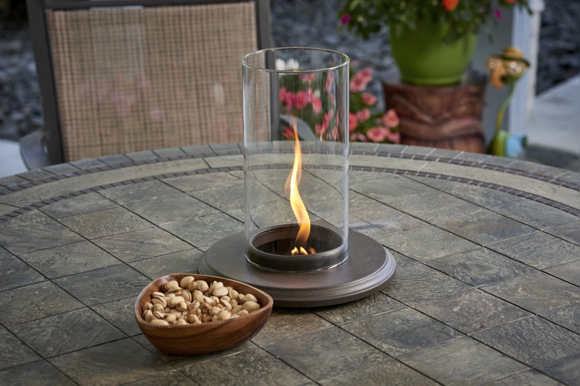 The Outdoor Greatroom Company Intrigue Table Top Outdoor Lantern - Weatherproof LED Lantern for Patio, Garden & Camping - Perfect for Outdoor Dining, Backyard Decor & Nighttime Ambiance