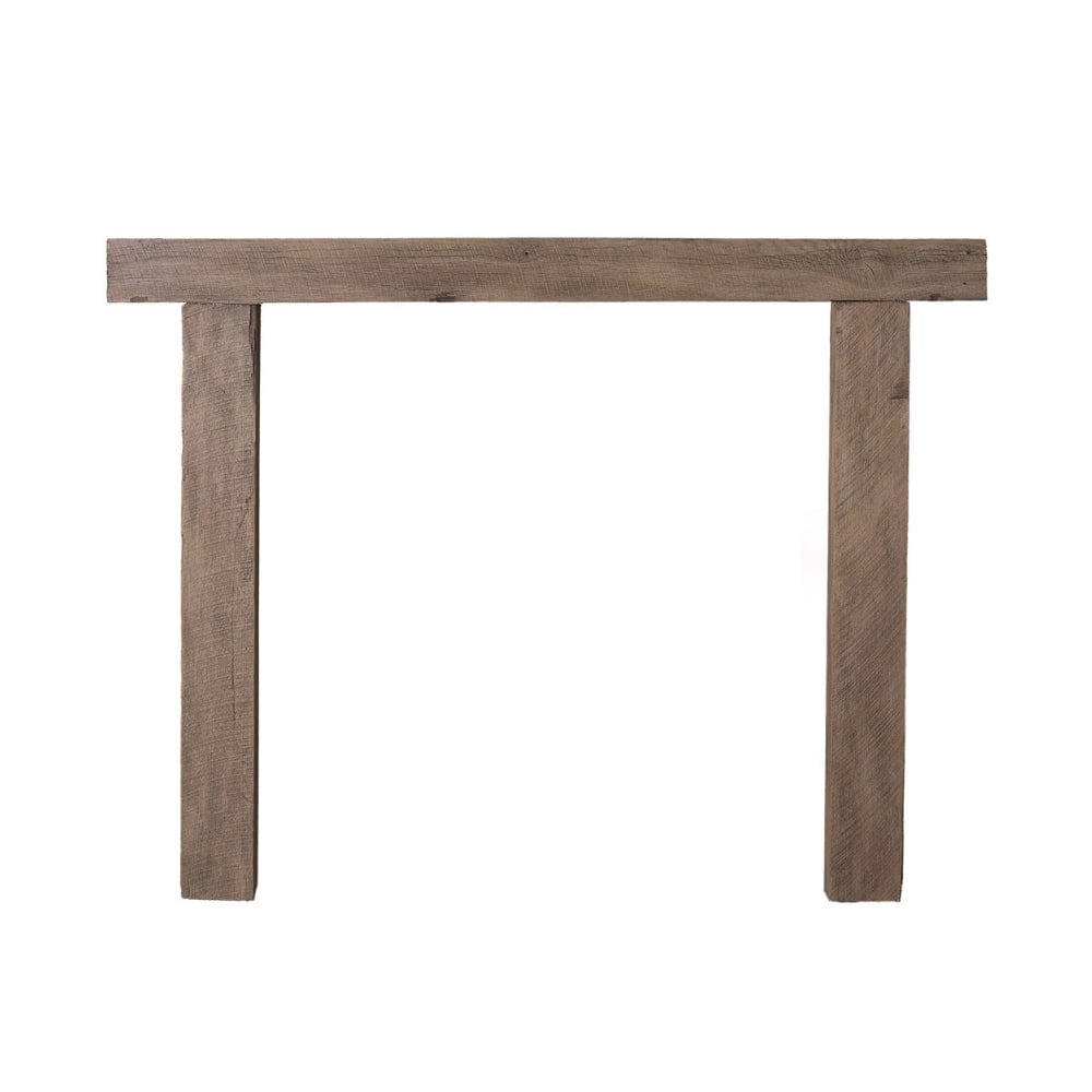 Lexington Hearth 78-Inch Faux Wood Concrete Fireplace Mantel Surround - Rustic Home Decor for Living Room & Bedroom