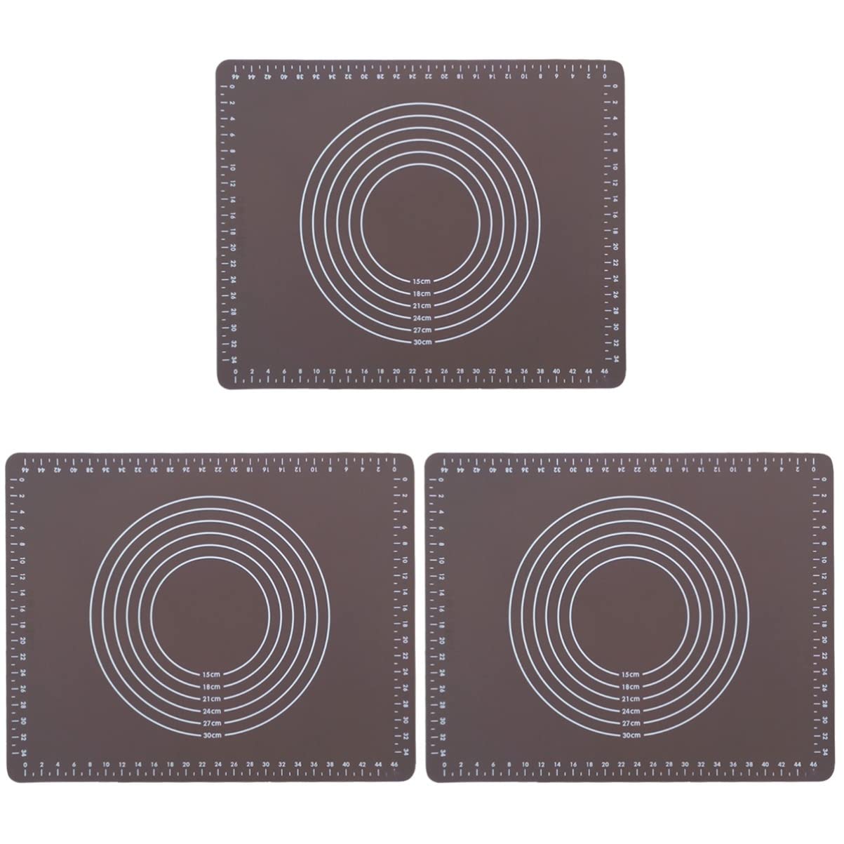 UPKOCH 3-Piece Non-Slip Silicone Baking Mat Set - Heat Resistant Pastry Sheet for Cookies, Bread & Desserts - Perfect for Home Baking, Cake Decorating & Kitchen Cooking
