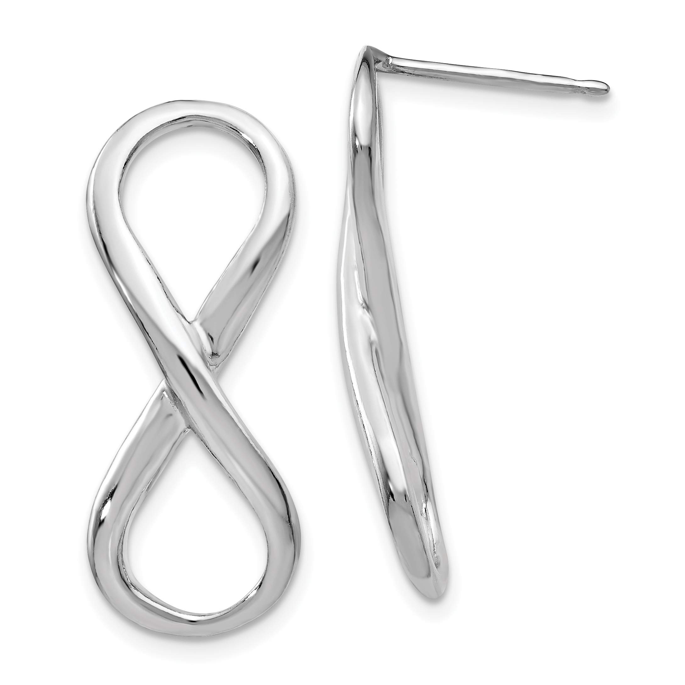 Sterling Silver Infinity Symbol Post Earrings for Women - Elegant Polished Finish - Perfect for Everyday Wear, Gifts & Special Occasions