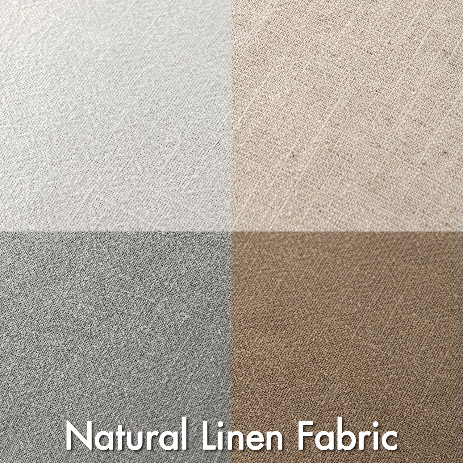MIULEE 18x18 Inch Linen Pillow Covers Set of 4 - Soft Neutral Solid Throw Pillow Cases for Couch, Sofa & Bed - Boho Farmhouse Home Decor for Living Room, Bedroom & Dorm - Machine Washable Accent Pillows for Cozy Comfort