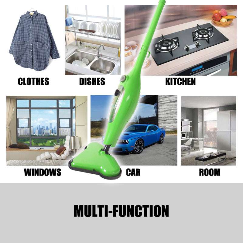 12-in-1 Multi-Functional Foldable Steam Mop | Handheld Floor Steamer & Carpet Cleaner | Perfect for Hardwood, Tile & Carpet Cleaning | Home & Car Use