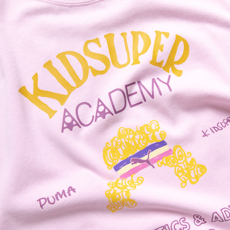 KidSuper x Puma Graphic Tee - Pearl Pink Cotton T-Shirt for Men & Women | Streetwear Fashion, Casual Wear & Gift Idea