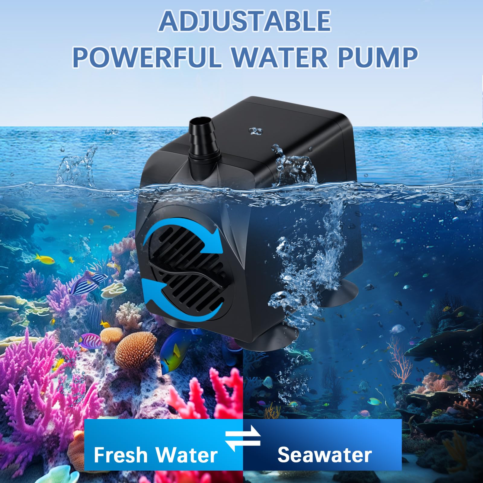 JJJ Aquarium Chiller 79 Gallon 1/3 HP Water Cooling System for Hydroponics, Coral Reef, Shrimp Tank, Freshwater & Saltwater Fish Tanks - Perfect for Home Aquariums, Aquatic Plants and Marine Life Care (110V)