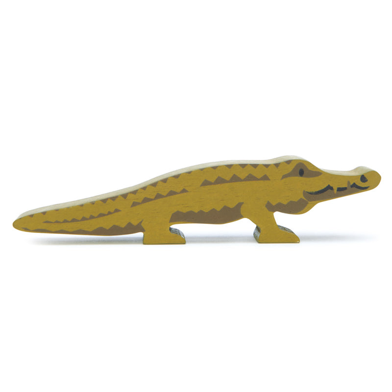 Premium Wooden Crocodile Toy - Handcrafted Natural Wood Animal Figure for Kids & Collectors - Perfect for Jungle-Themed Playrooms, Safari Decor & Educational Learning
