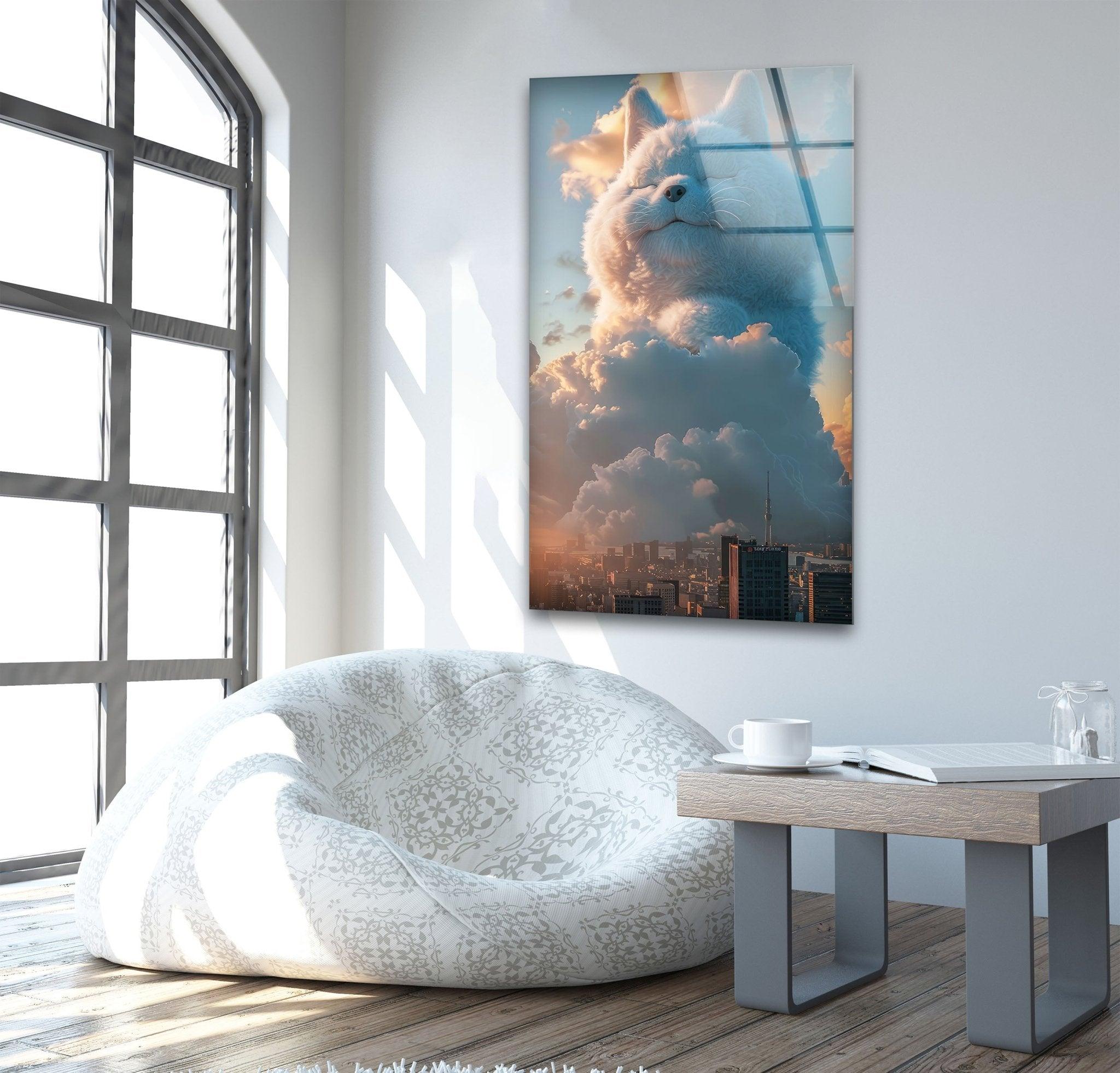 Baby Shiba Inu Glass Wall Art - Handmade Japanese Anime Dog Decor for Home, Office & Nursery - Perfect for Gifts & Anime Lovers