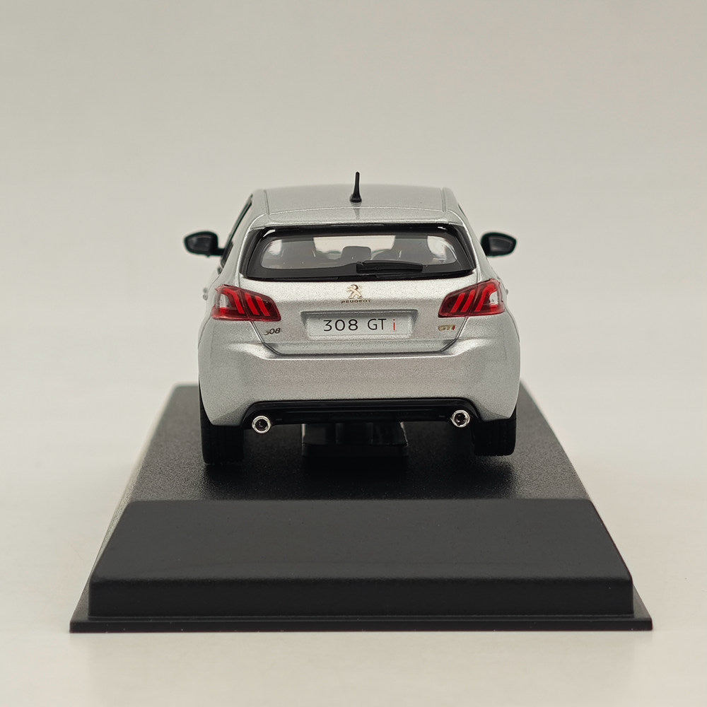 1/43 Scale Norev Peugeot 308 GTi Sport Version Silver Diecast Model Car - Collectible French Sports Car for Display, Gifts & Racing Enthusiasts