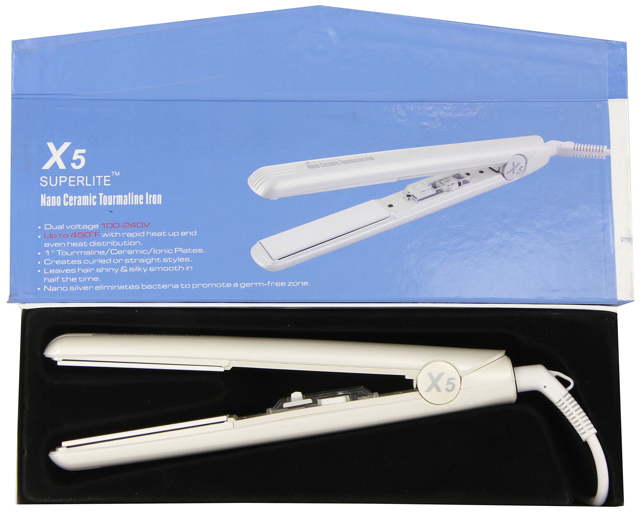 1 Inch Ceramic Flat Iron for Hair - 9 Ounce Ultra Lightweight Styling Tool for Straightening & Smoothing - Perfect for Home Use, Travel & Salon Styling