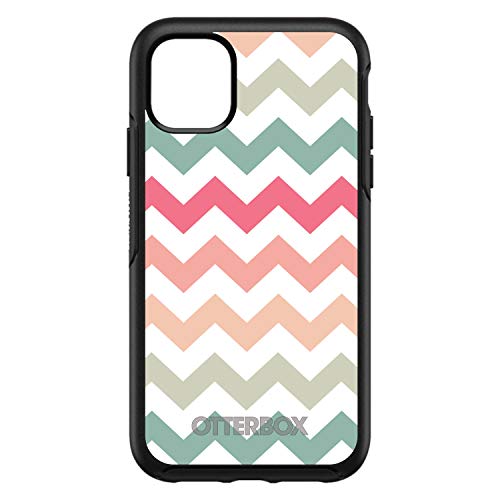 Pastel Chevron Wave Stripes On Black Case