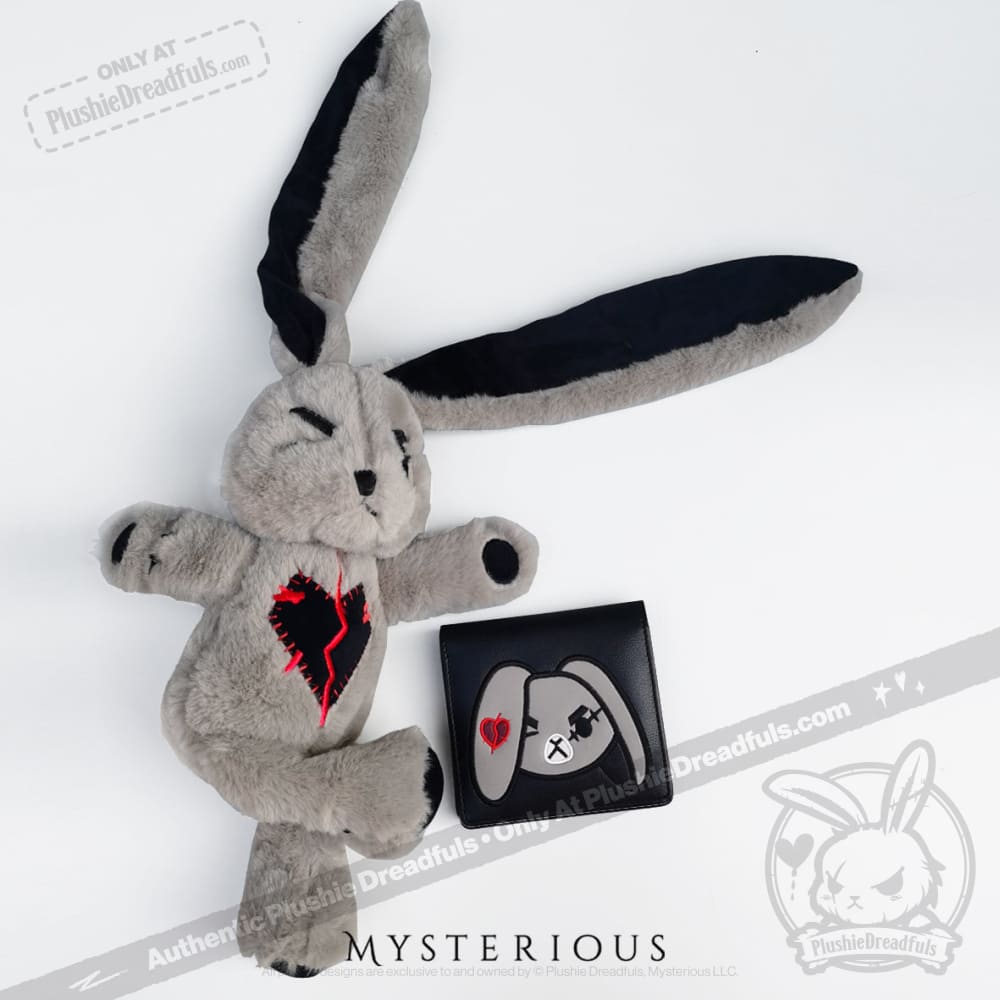 Angry Rabbit Hoodie and Wallet Set - Cute Animal-Themed Outfit & Accessories for Casual Wear, Gifts, and Street Fashion