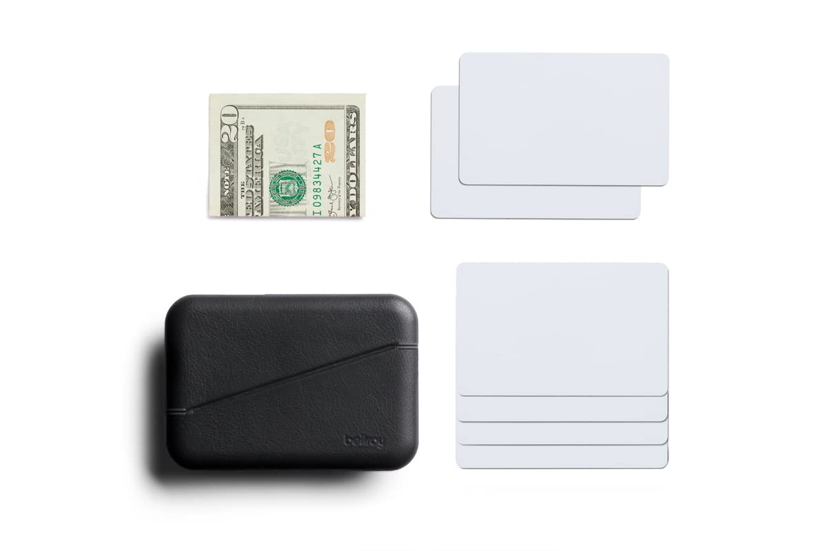Bellroy Flip Case Second Edition - Slim RFID Blocking Card Holder & Hardshell Wallet for Men & Women - Perfect for Travel, Business & Everyday Use - Black