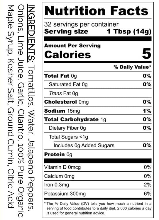 Sixth Day Snacks Mild Salsa Verde (16 oz) - Gluten Free, Vegan, Low Sodium, Fresh Ingredients - Perfect for Chips, Tacos, Nachos & Healthy Snacking