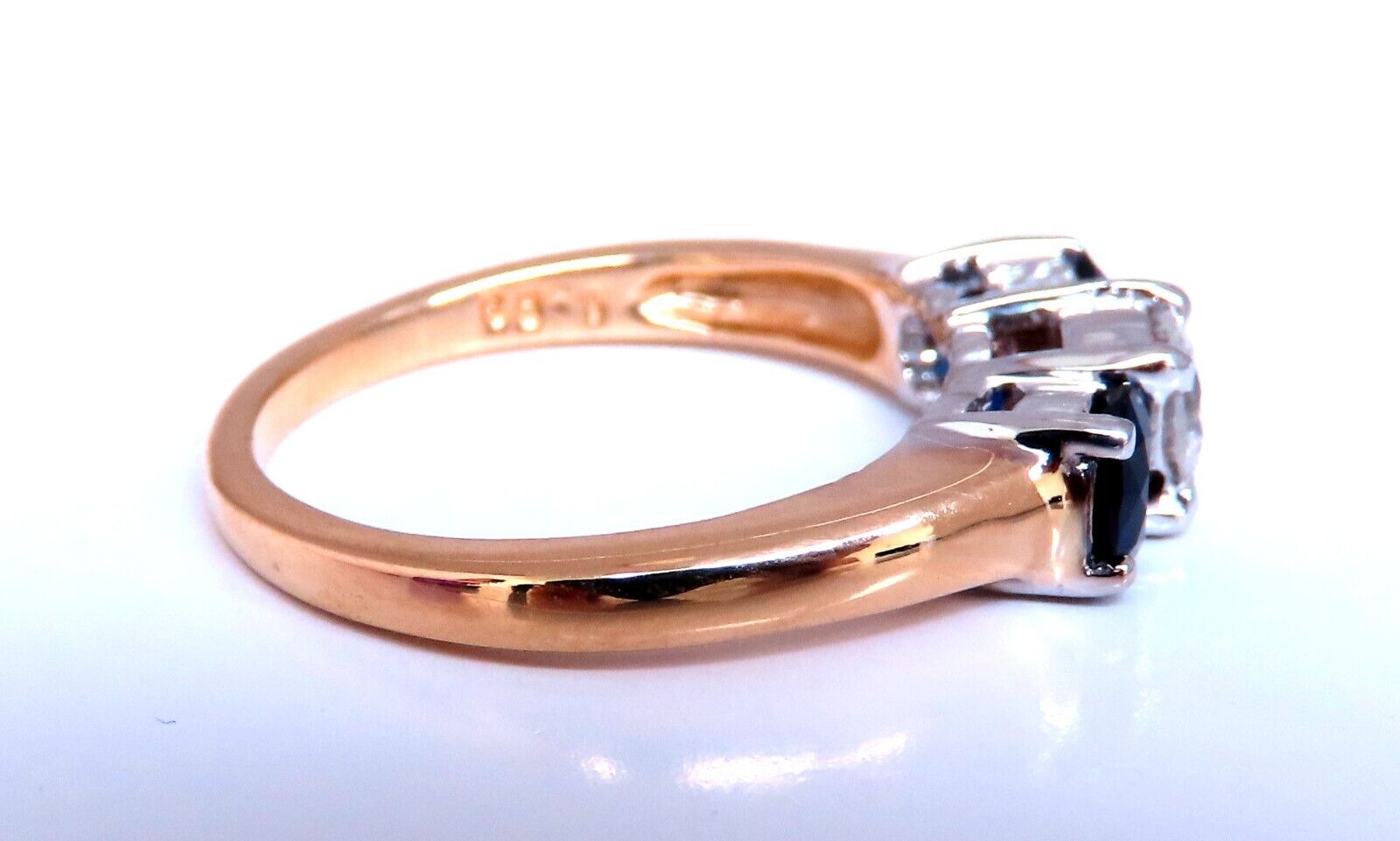 Natural Sapphire and Diamond Three-Stone Ring in 14K Gold – Perfect for Engagement, Anniversary & Special Occasions