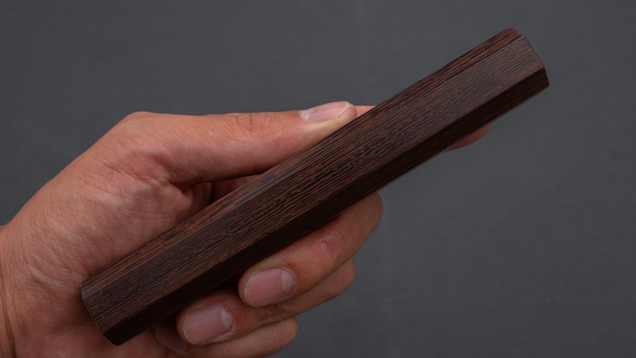 Hitohira WB Mono Wenge Wood Handle 140mm (Thick) - Premium Japanese Chef Knife Handle for Professional Cooking & Kitchen Use