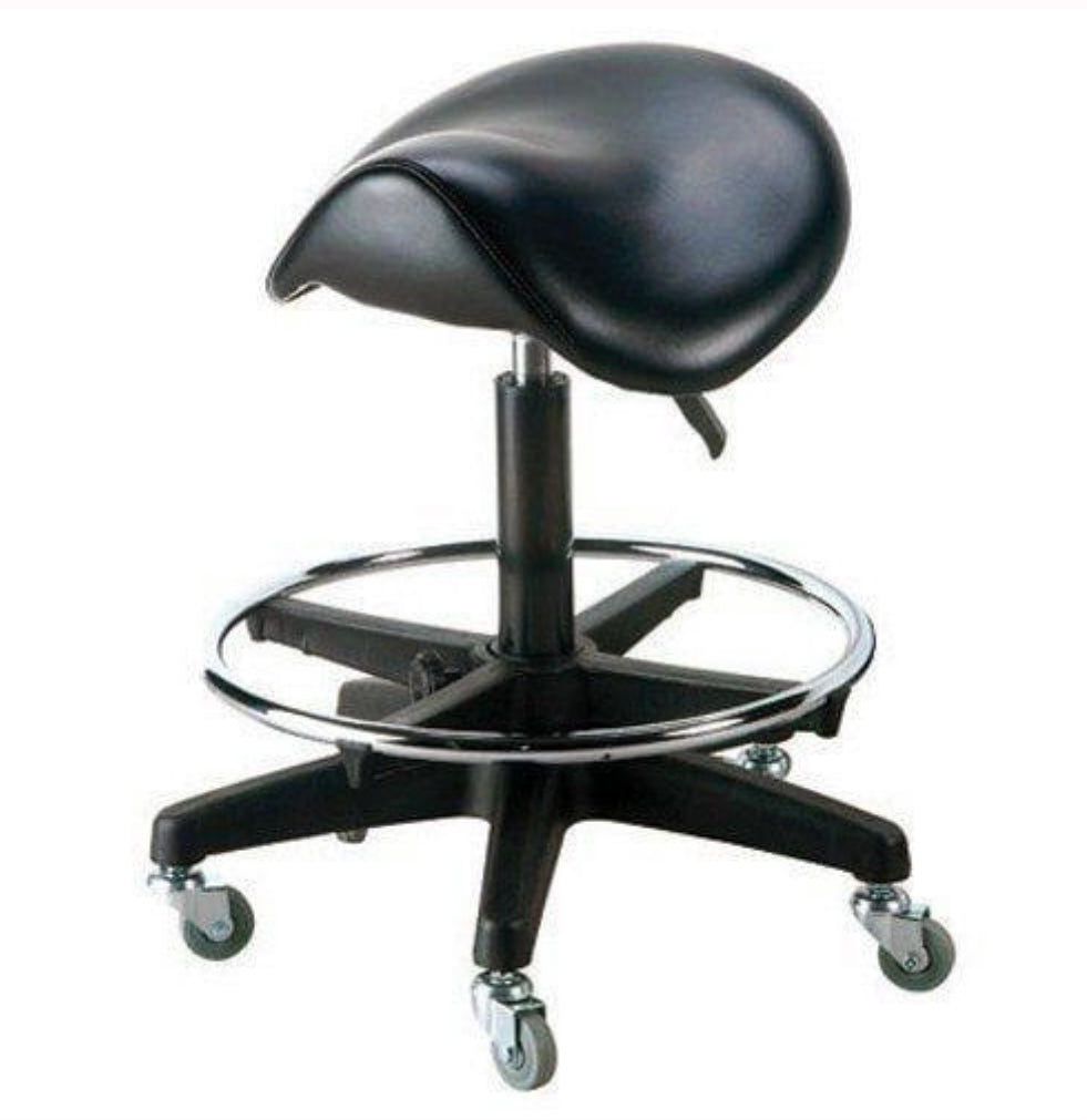 Bravo Adjustable Height Cutting Stool - Ergonomic & Portable for Hairdressers, Barbers & Salon Professionals - Perfect for Home & Professional Use