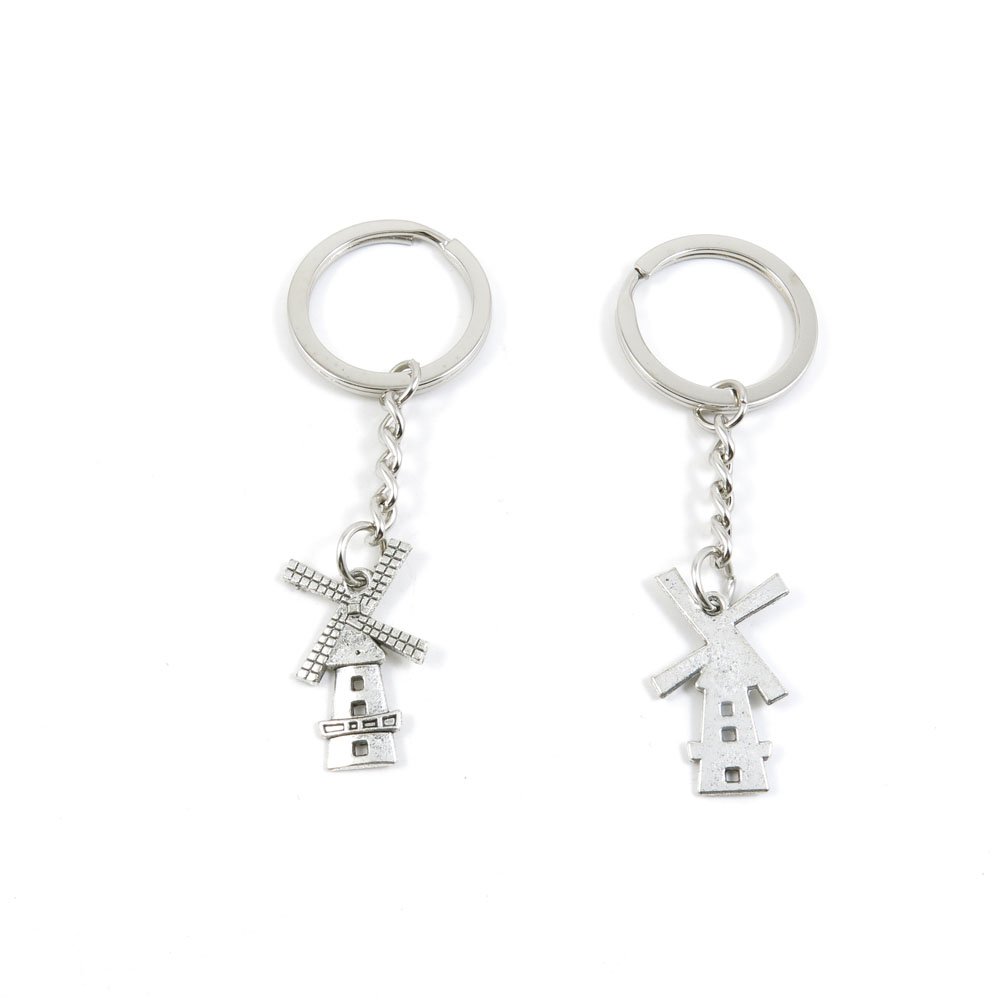 80-Piece Bulk Keychain Set - Windmill Pinwheel Charms for DIY Jewelry Making, Key Rings, Car & Door Decor - Wholesale Key Tags & Accessories (G5FK6) - Perfect for Crafting, Gifts, and Personalization