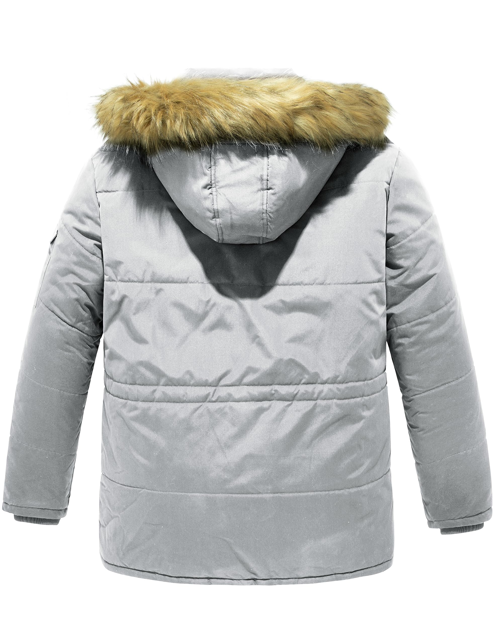 Soularge Men's Big and Tall Winter Warm Heavy Hooded Parka Jacket - Waterproof Windproof Cold Weather Coat for Outdoor Activities, Snow Sports & Daily Wear