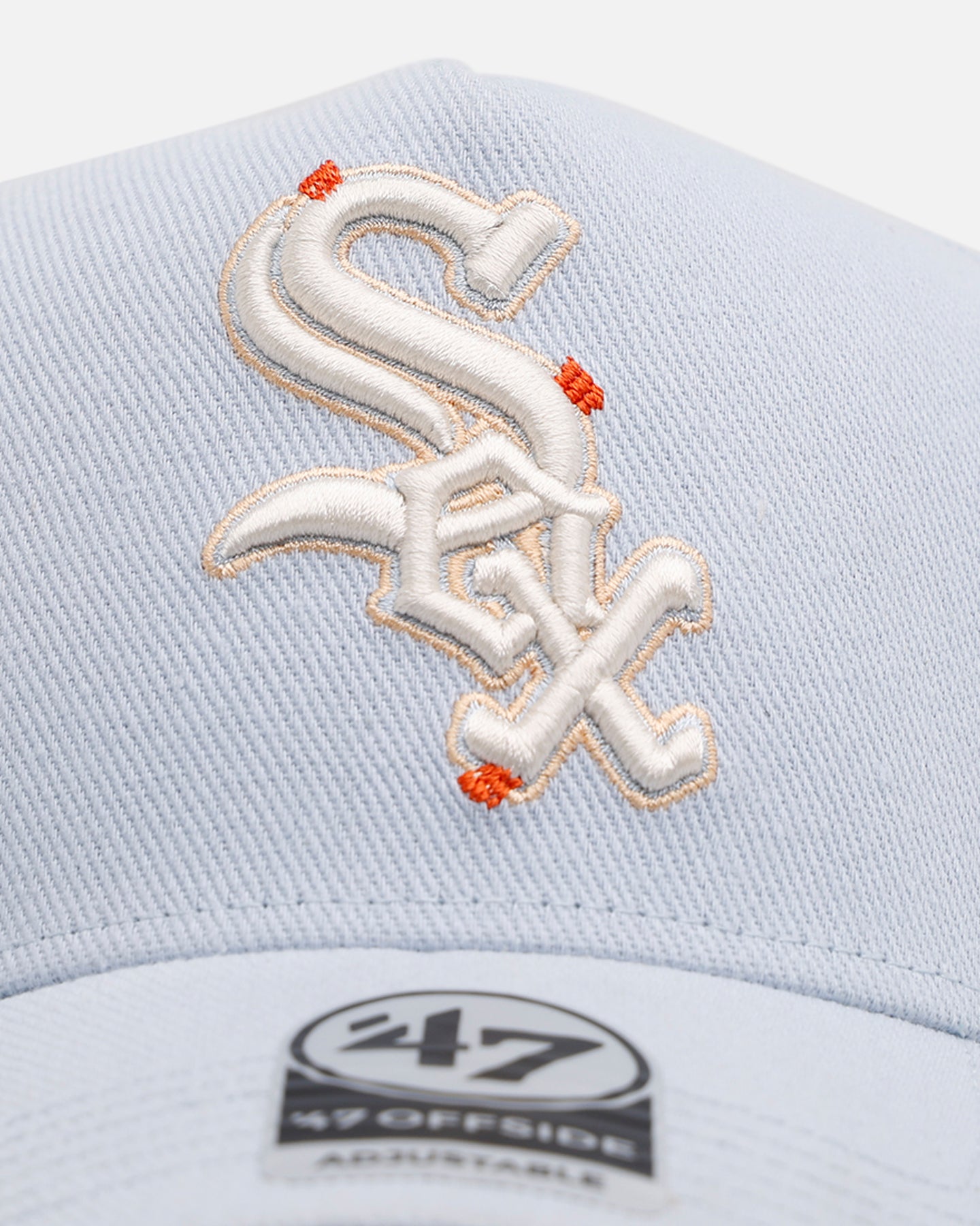 47 Brand Chicago White Sox 'Overstitch' 47 Offside Snapback Hat - Light Blue Adjustable Baseball Cap for Men & Women - Perfect for Sports Games, Streetwear Fashion & Casual Outings