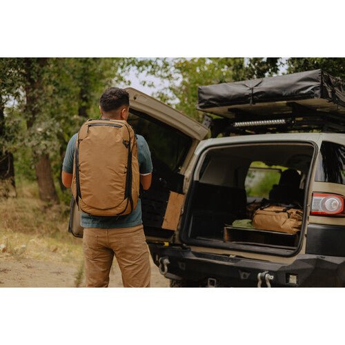 Peak Design 45L Travel Backpack - Durable Coyote Brown Hiking Backpack for Men & Women | Perfect for Camping, Air Travel & Outdoor Adventures