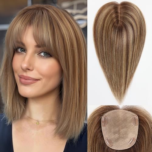 Middle Brown with Blonde Highlight-bangs
