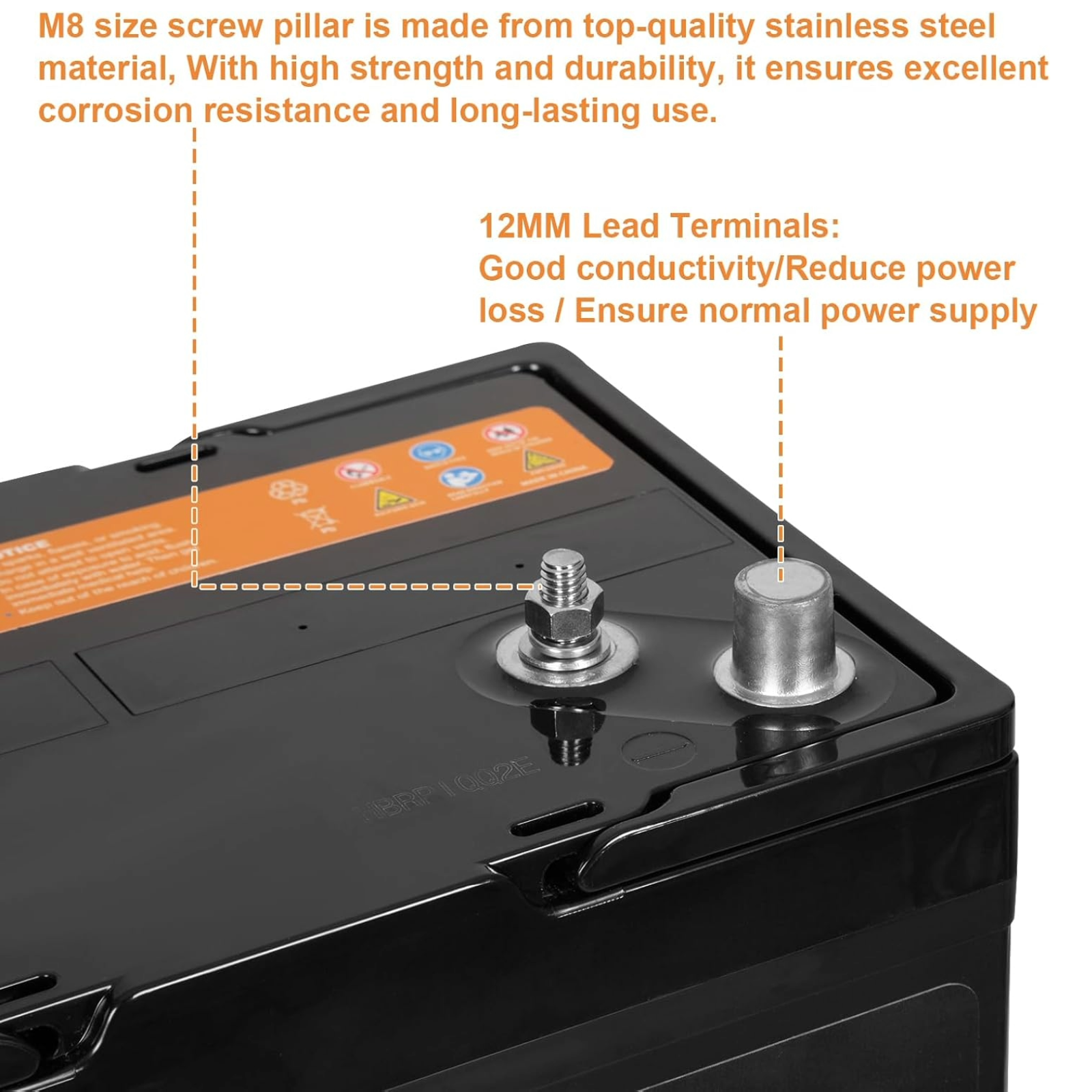 WEIZE Dual Purpose AGM Battery BCI Group 24M - 12V 90AH Sealed Marine & RV Battery with 150RC & 550CCA - Perfect for Boats, RVs, and Off-Grid Power Systems